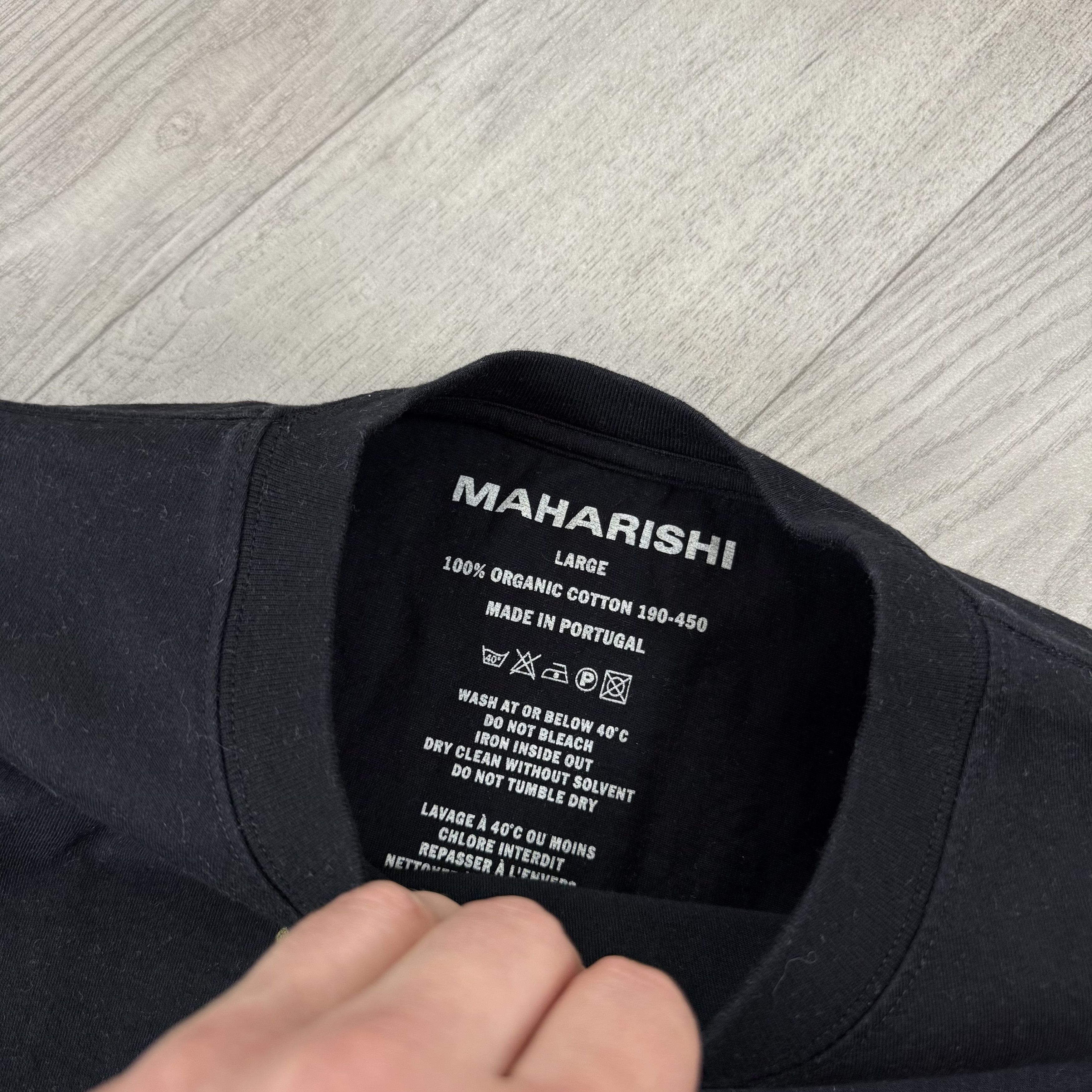 Maharishi Japanese Samurai Graphic Black Tee Shirt