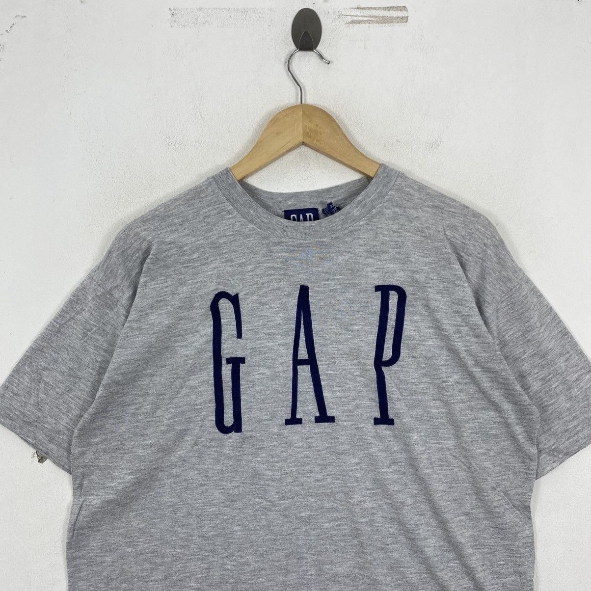 Gap VTG 90s Gap Big Logo Grey T-Shirt Made in USA Boxy Fit S Size US S / EU 44-46 / 1 - 3 Thumbnail