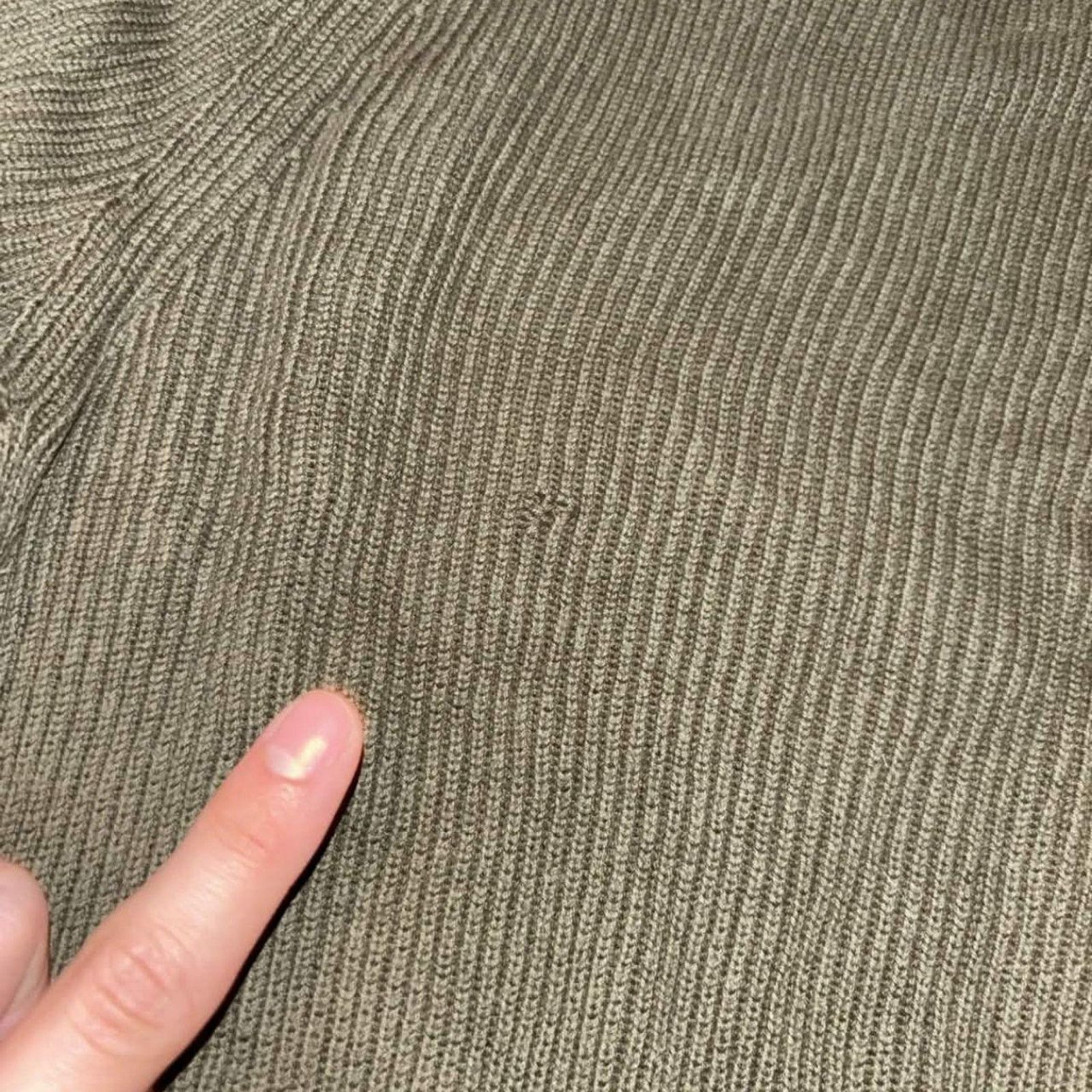 Gap Y2K GAP Olive Green Ribbed Knit Sweater Size US M / EU 48-50 / 2 - 5 Thumbnail