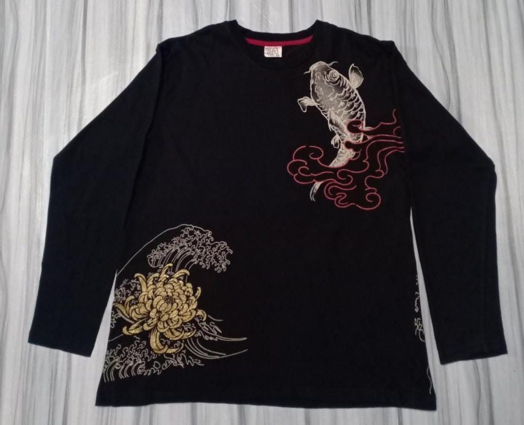 Japanese Brand Koi Fish Big logo Long Sleeve Nice Design Size US L / EU 52-54 / 3 - 1 Thumbnail