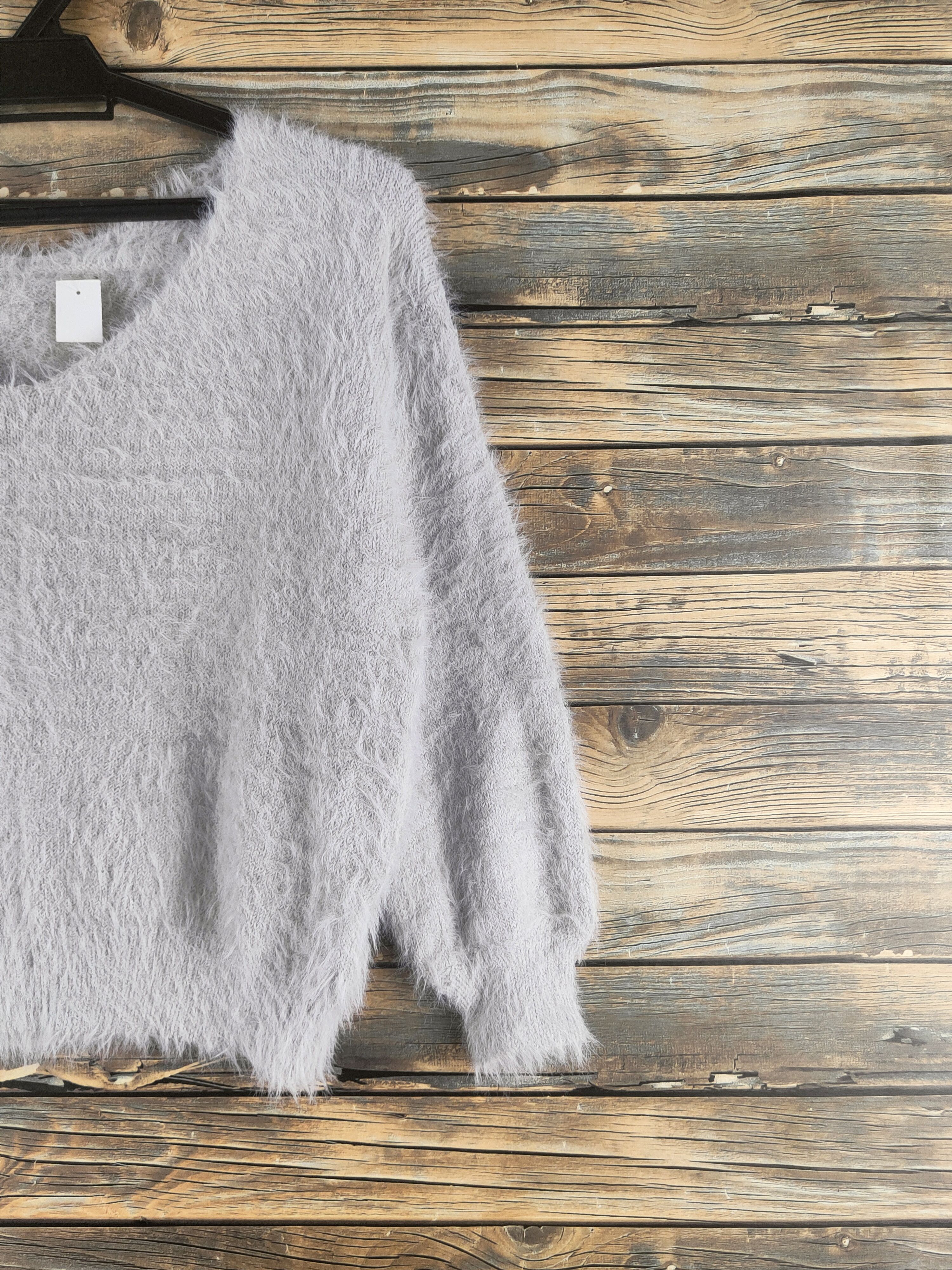 Japanese Brand DL Japanese Brand Gray shaggy Fur Mohair Knitwear #46-501 Size S / US 4 / IT 40 - 5 Thumbnail