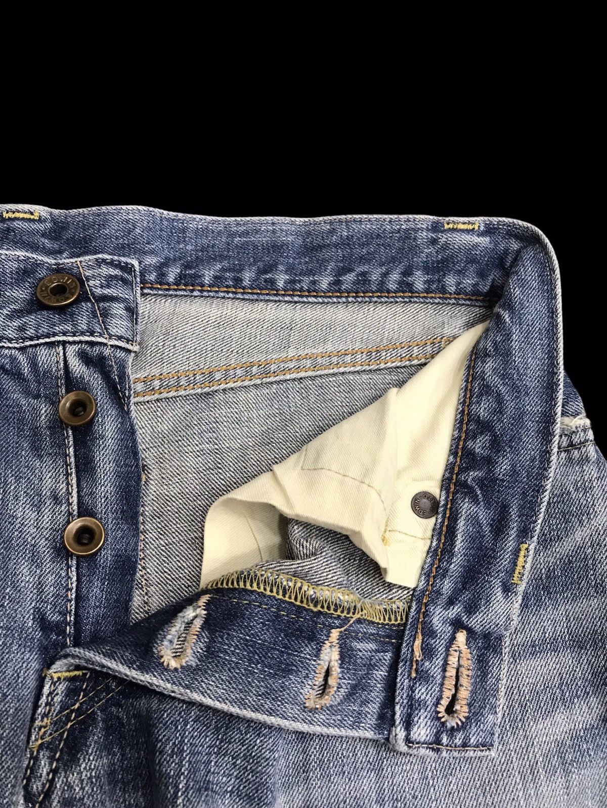 Edwin 💥THRASHED💥EDWIN Low Rize Selvedge Heavy Distrssed Denim F30 Size US 32 / EU 48 - 17 Thumbnail