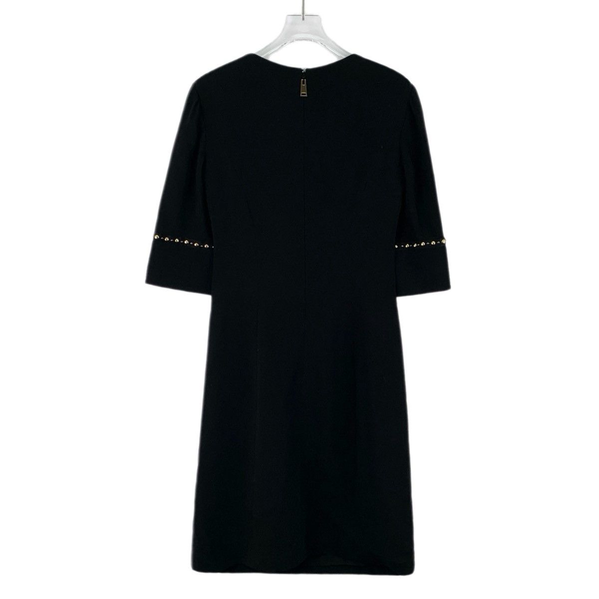 Versace Versace Black Studded V-neck Five-sleeve Dress K26WX Size S / US 4 / IT 40 - 2 Thumbnail