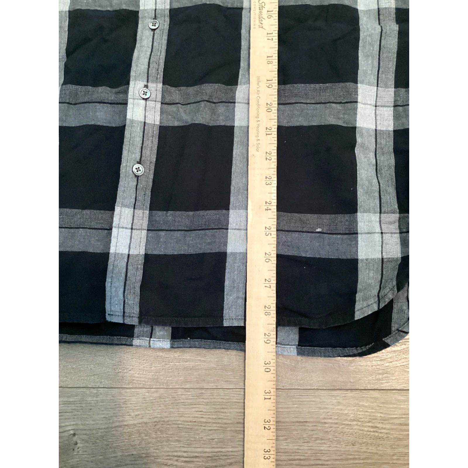 Levi's LEVIS Buffalo Plaid Button-Up Shirt XL Mens Black Gray White Long Sleeve Size US XL / EU 56 / 4 - 5 Thumbnail