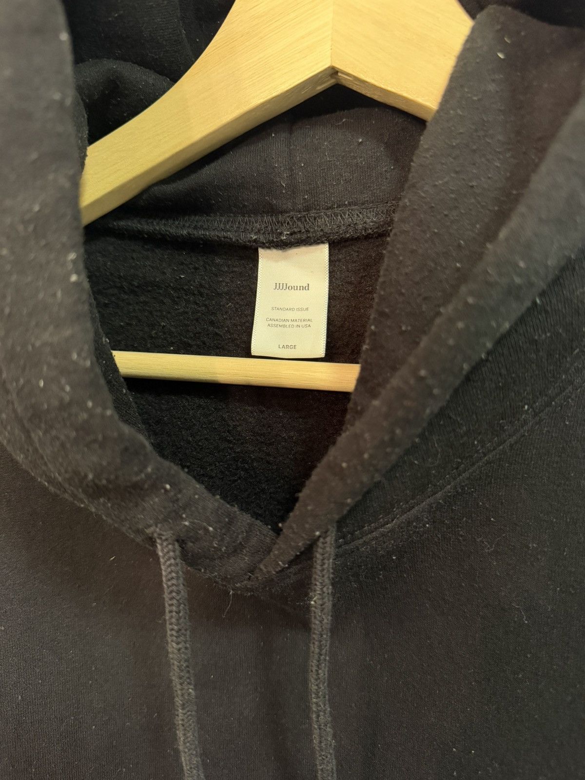 JJJJound RARE J/95 JJJJound Black Hoodie Black Logo Size L Virgil Size US L / EU 52-54 / 3 - 5 Thumbnail