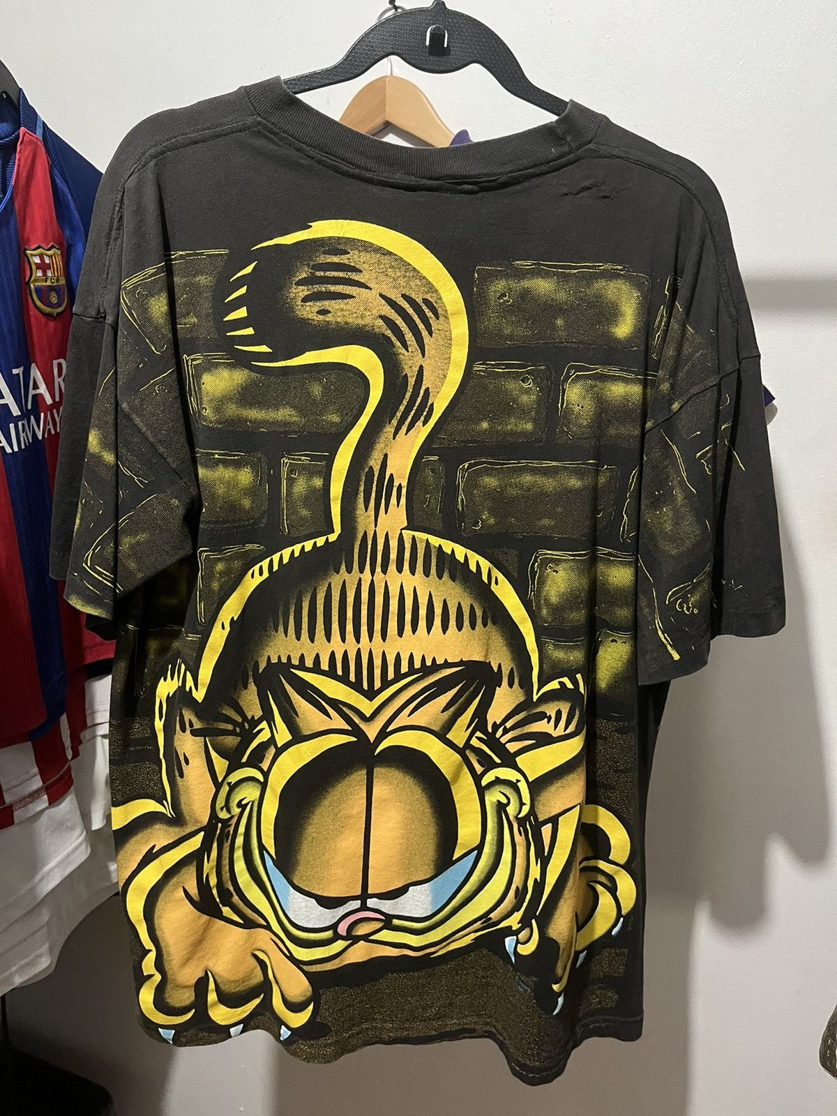 Garfield × Streetwear × Vintage Vtg 90s Garfield Big Face