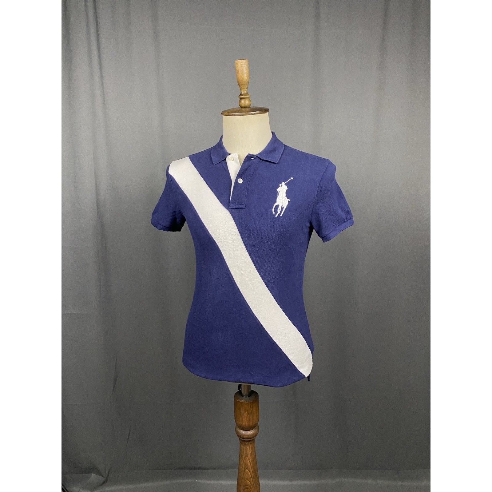 Polo Ralph Lauren Polo Ralph Lauren Big Logo Vintage Men's Blue Polo T-Shirt S Size US L / EU 52-54 / 3 - 2 Thumbnail