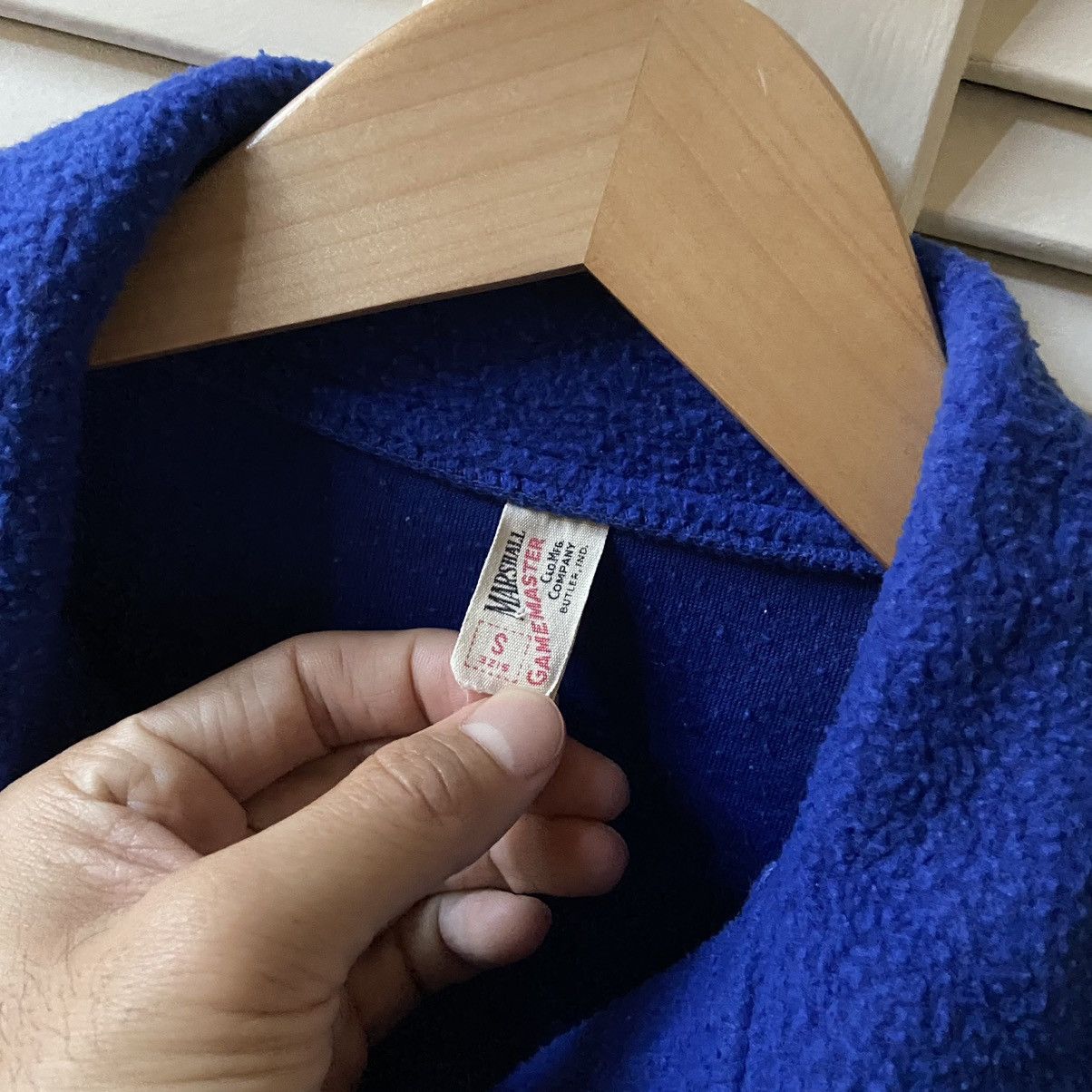 Vintage Vintage 50’s Era Blue Warm Up Terry Snap Shirt Jersey Size US S / EU 44-46 / 1 - 6 Thumbnail