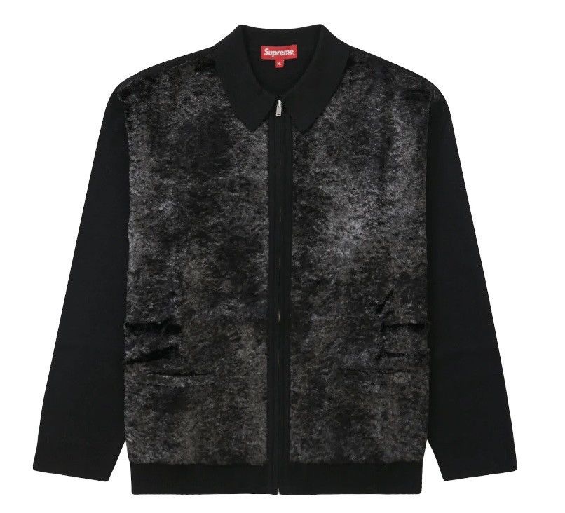 Lacoste × Supreme Supreme LACOSTE Stripe Cardigan Black Large