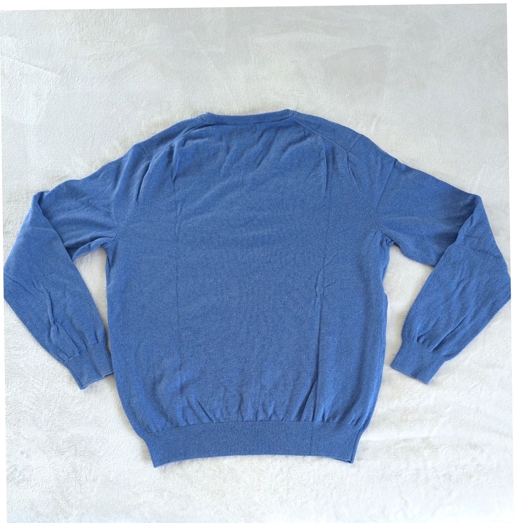 J.Crew J. Crew Sweater Blue V-Neck Cotton Cashmere Blend Long Sleeve Mens M Size US M / EU 48-50 / 2 - 2 Thumbnail