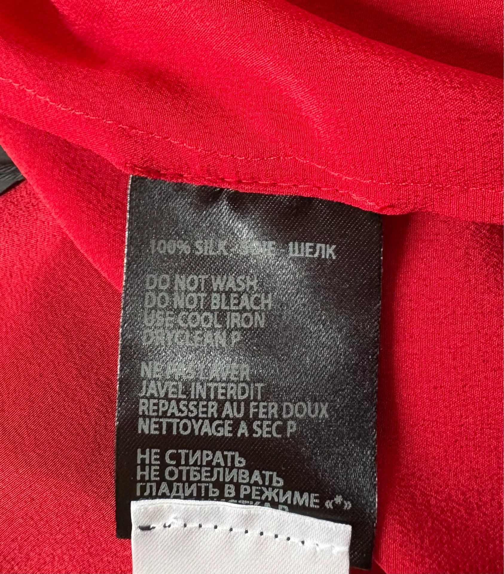 Haider Ackermann Haider Ackermann Women's Red Silk Robe Shirt Size M / US 6-8 / IT 42-44 - 6 Thumbnail