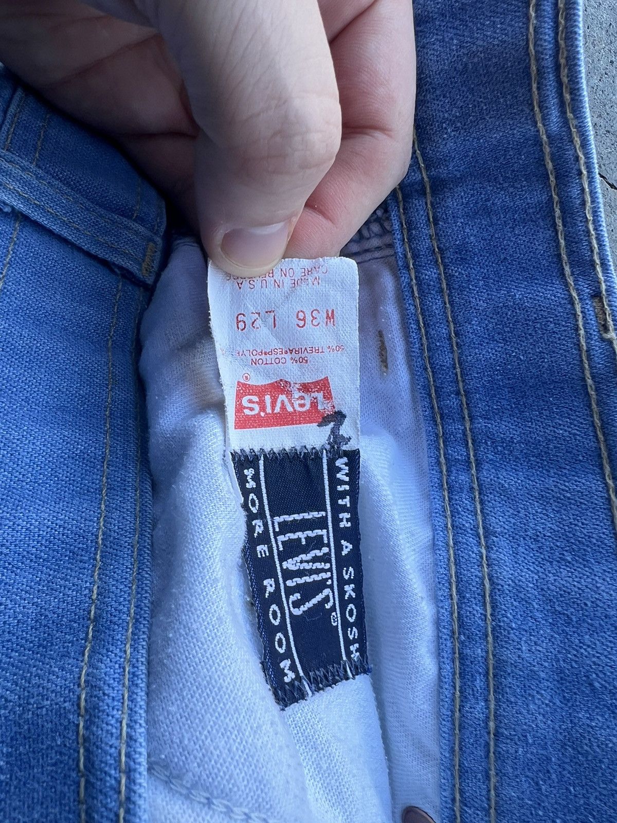 Levi's × Vintage 👖 Vintage 70s - 80s Orange Tab Levi's 505 blue jean👖 Size US 35 - 7 Thumbnail