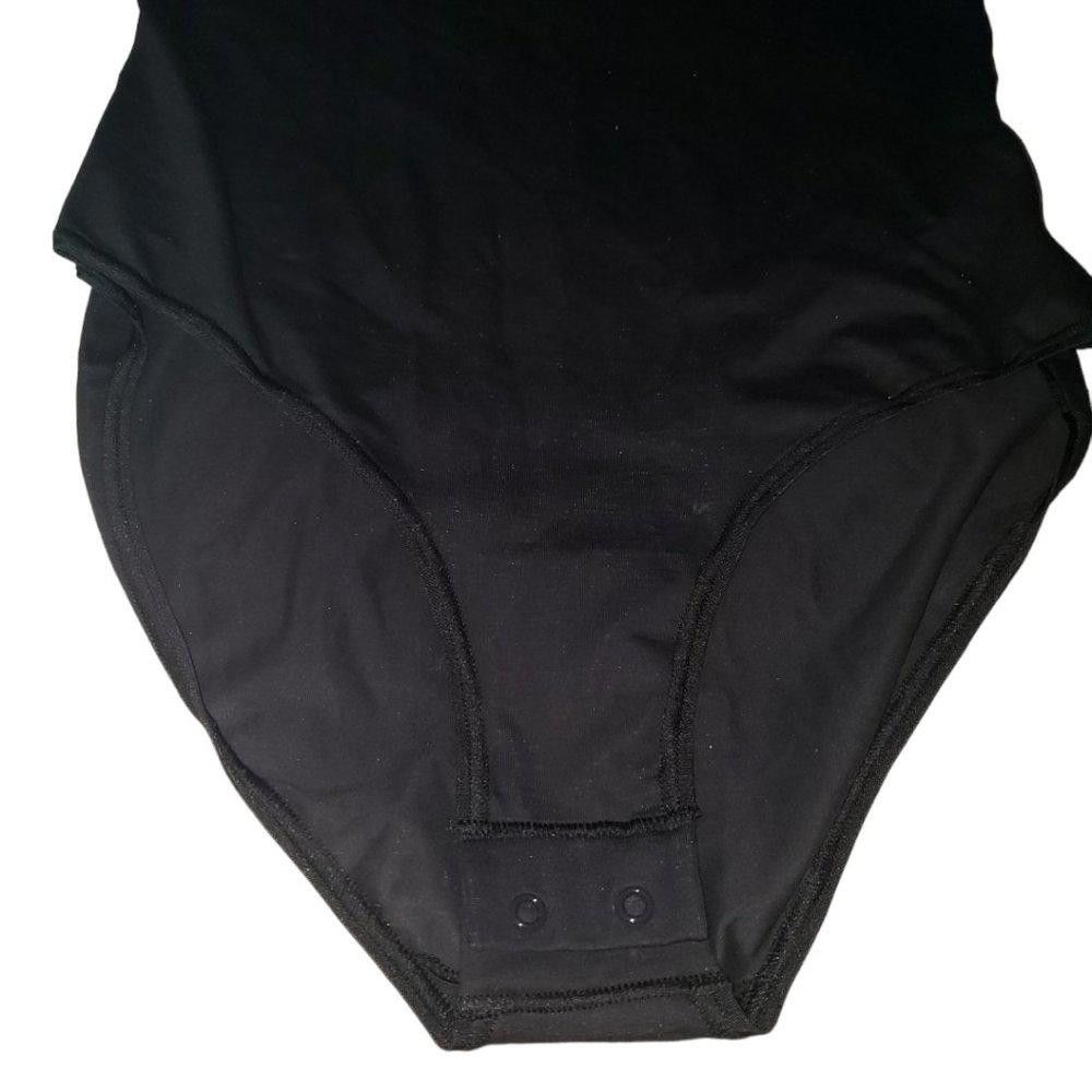 Designer CT617a Skims NWT Body Basics Crew Neck Bodysuit Brief Onyx L Size L / US 10 / IT 46 - 4 Thumbnail