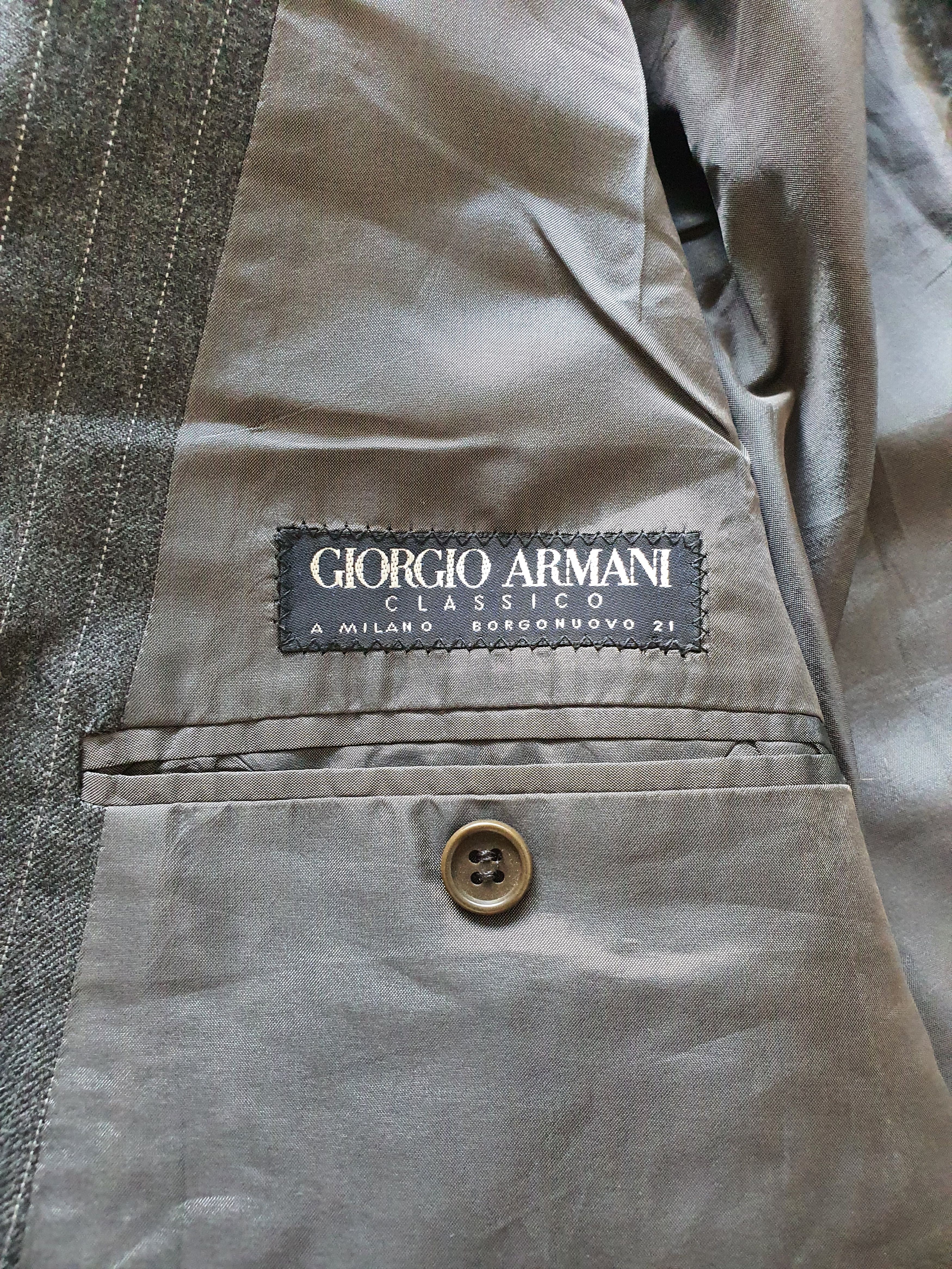 Giorgio Armani Suit Jacket - CLASSICO (vintage Black Label) - 100% cashmere Size 44R - 4 Thumbnail