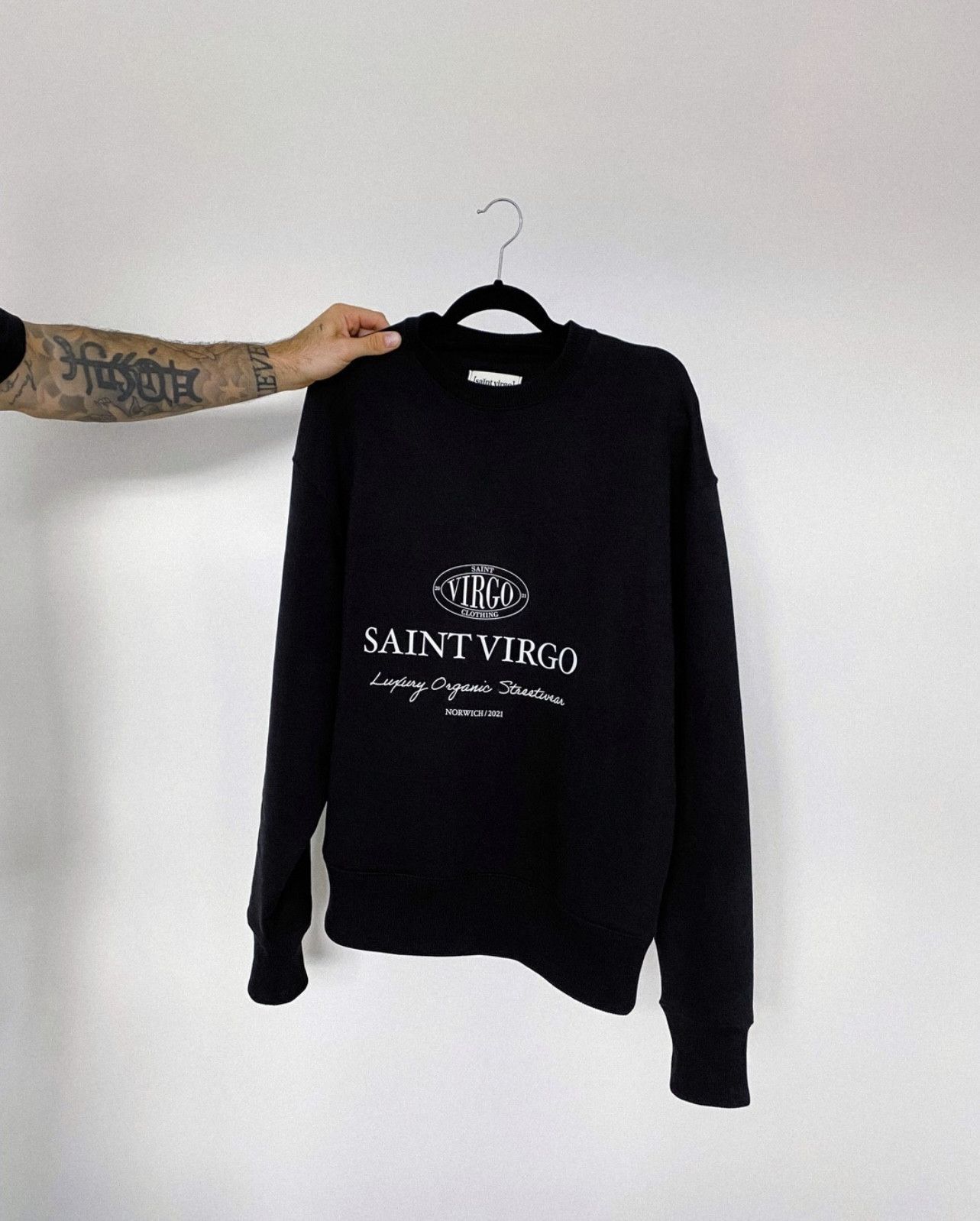 Other Saint Virgo Luxury Crest Crewneck Sweatshirt Black - Small Size S / US 4 / IT 40 - 2 Thumbnail