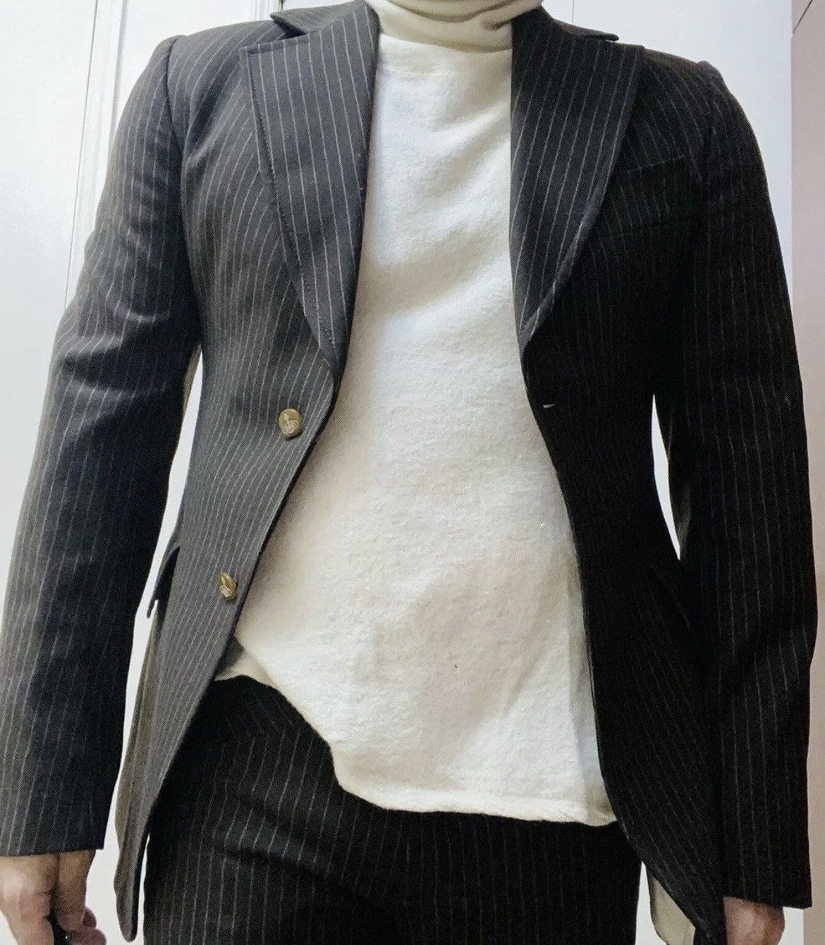 Vivienne Westwood Vivienne Westwood pin stripe brown suit Size 48R - 2 Thumbnail