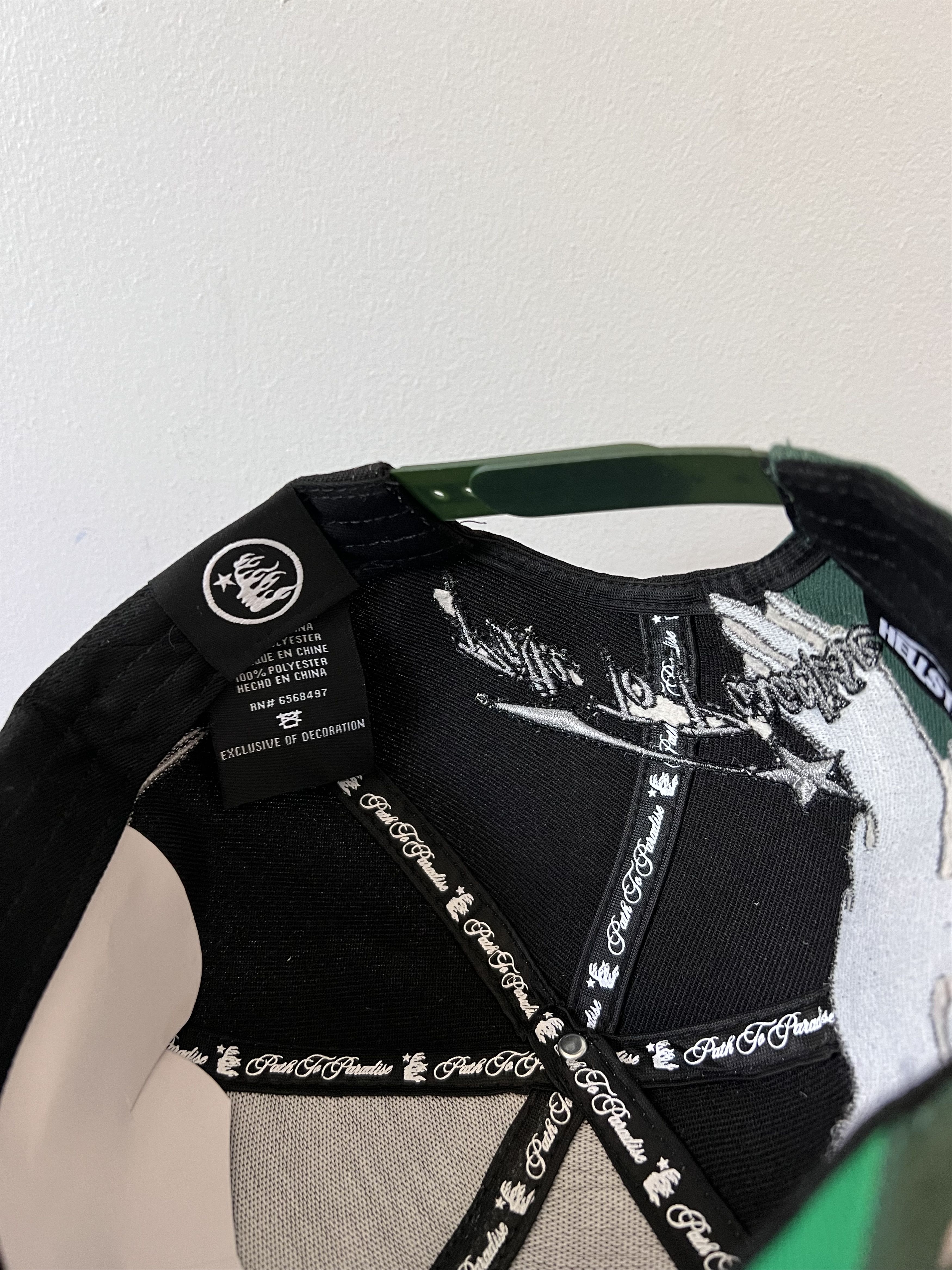 HELLSTAR Hellstar Paintbrush Snapback Hat in Black Green Size ONE SIZE - 5 Thumbnail