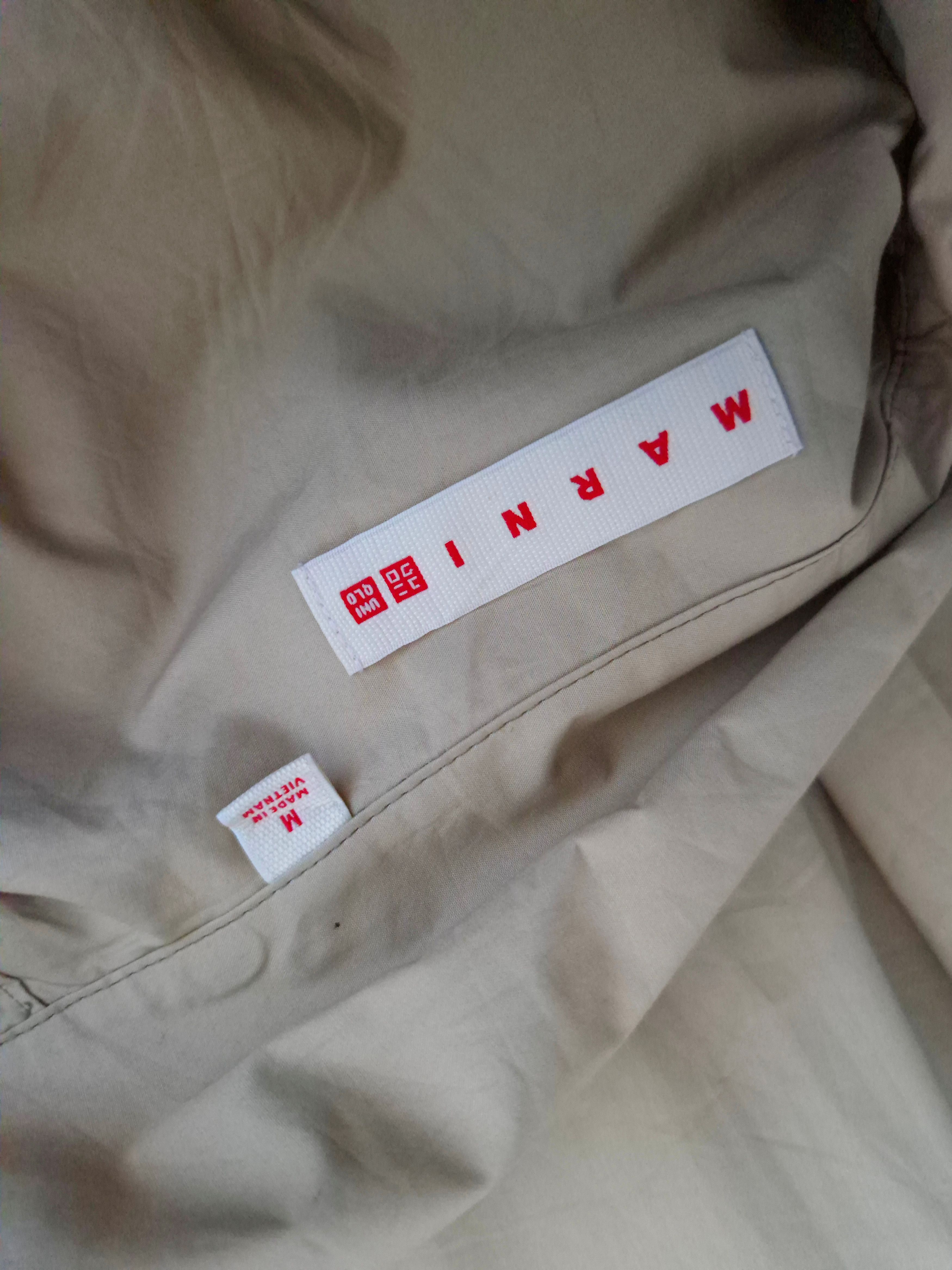 Marni Marni x Uniqlo Beige Oversized Open Collar Shirt Size US M / EU 48-50 / 2 - 4 Thumbnail