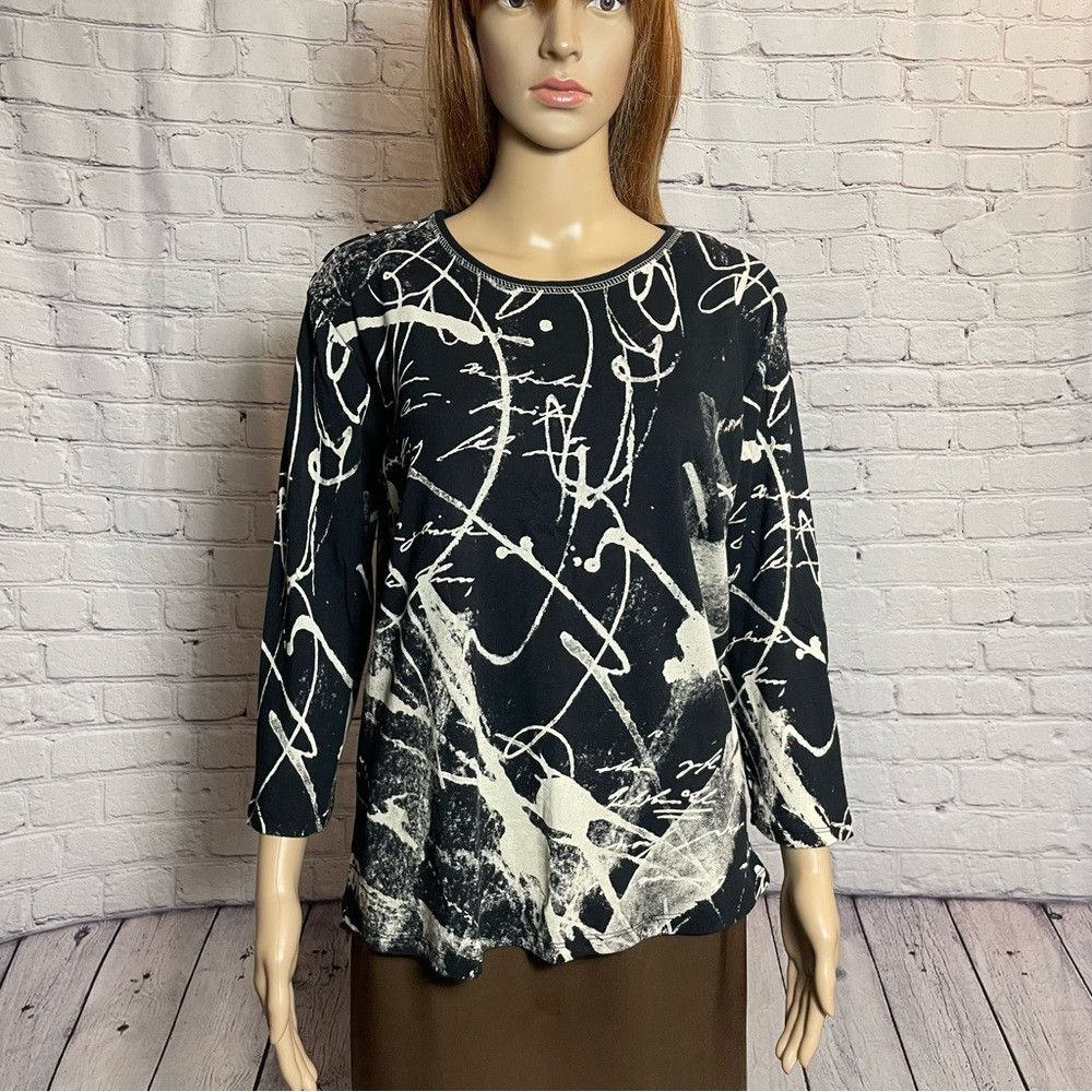 Other New Talk Of The Walk 3/4 Sleeve Cotton Top Tunic Size L Size L / US 10 / IT 46 - 1 Thumbnail