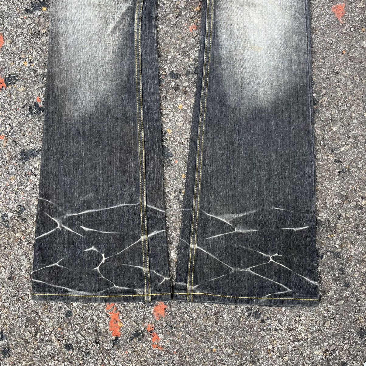 Hysteric Glamour Flared Jeans Faded Clawmark Japanese Bootcut Rusty Denim Size US 29 - 2 Thumbnail