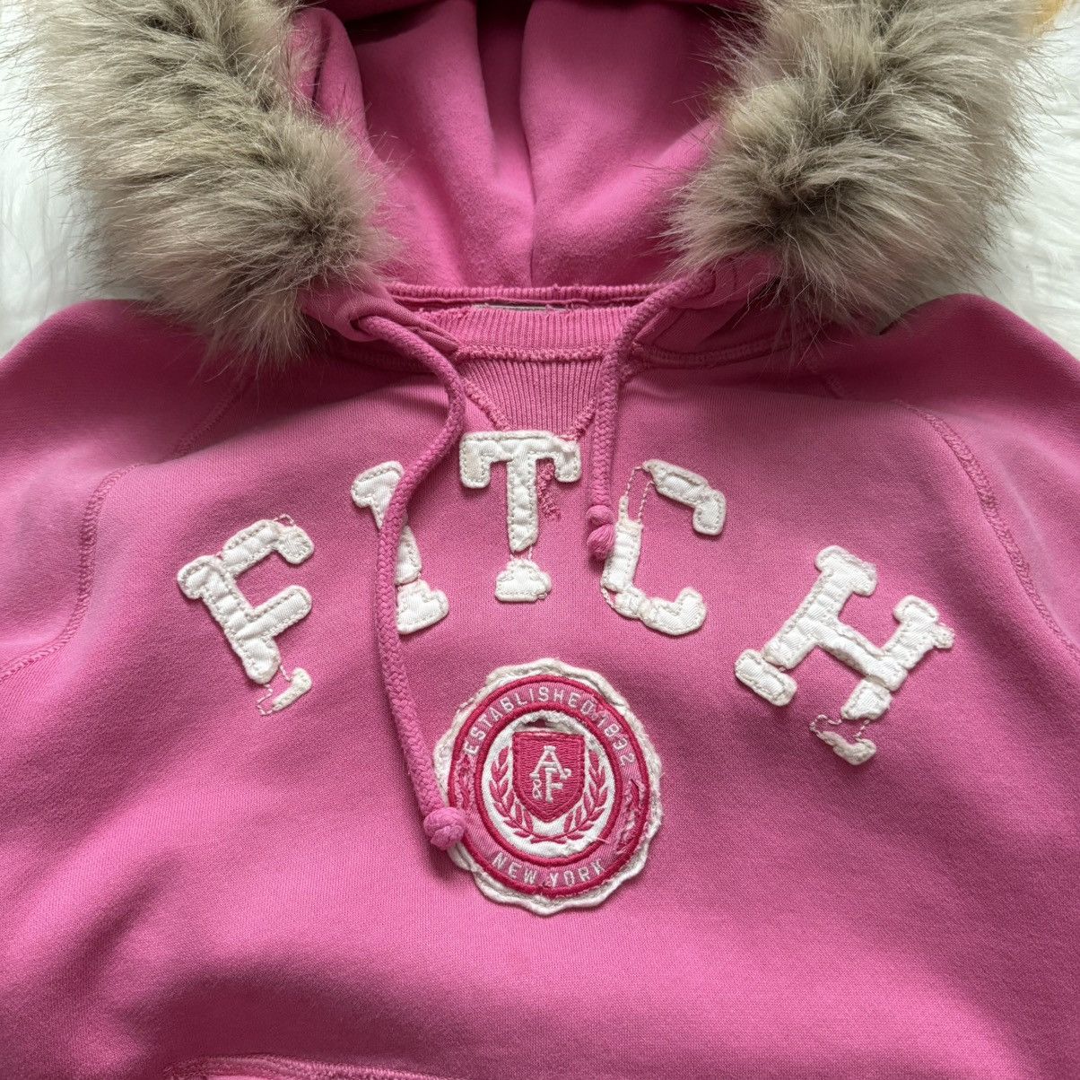 Abercrombie & Fitch 📌 Crazy Cute Vintage Abercrombie & Fitch Y2K Faux Fur Hoodie Size S / US 4 / IT 40 - 7 Thumbnail