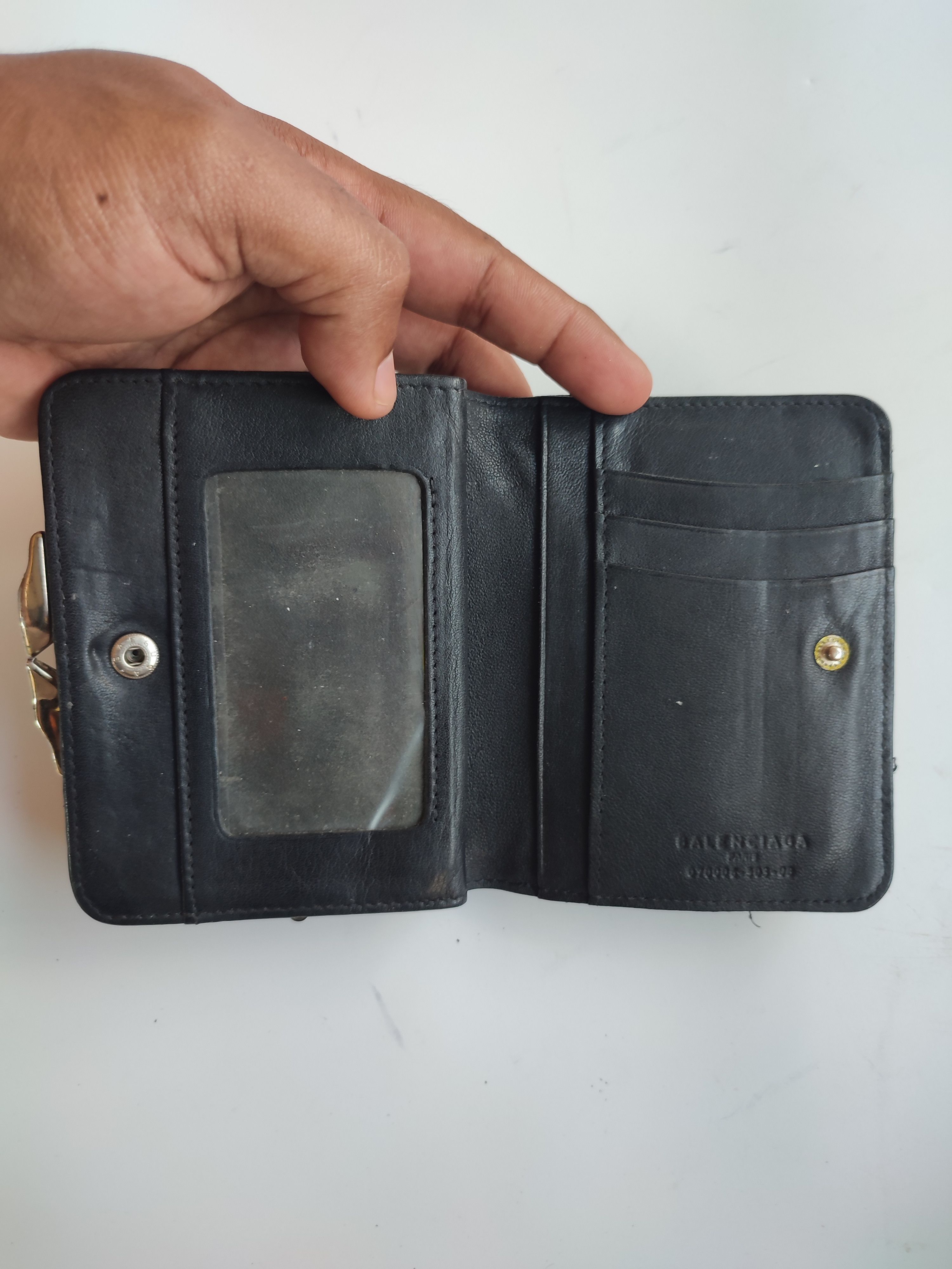 Balenciaga Balenciaga Black Leather Wallet Size ONE SIZE - 6 Thumbnail