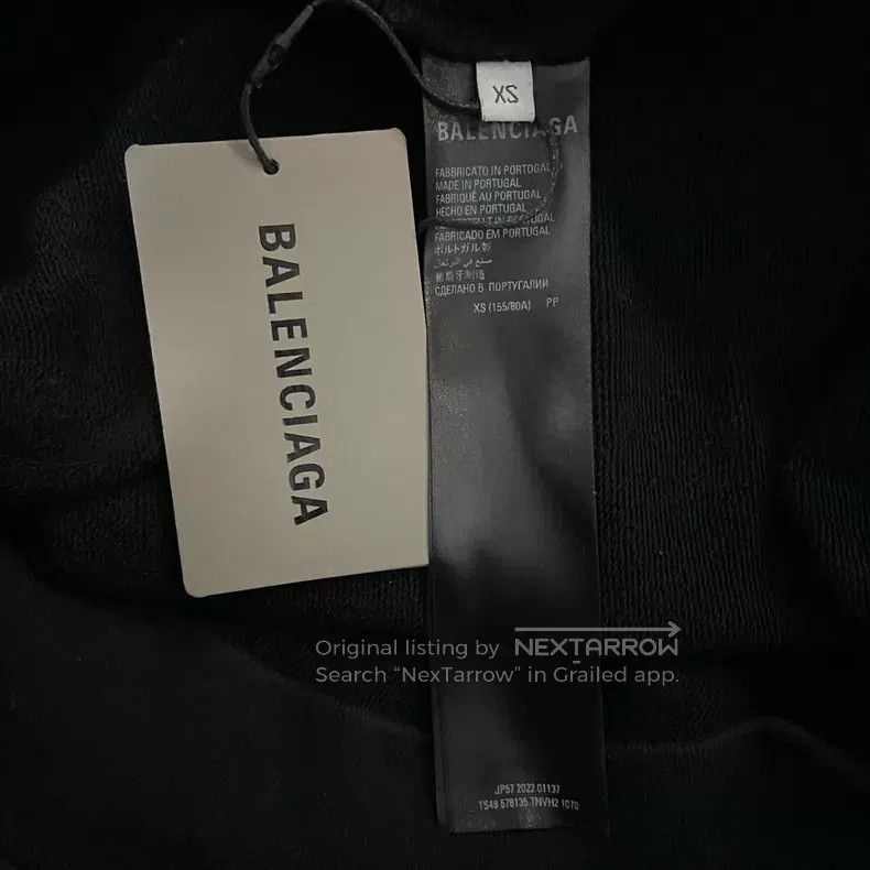 Balenciaga Balenciaga Black front and back graffiti logo hooded sweat Size US XS / EU 42 / 0 - 4 Thumbnail