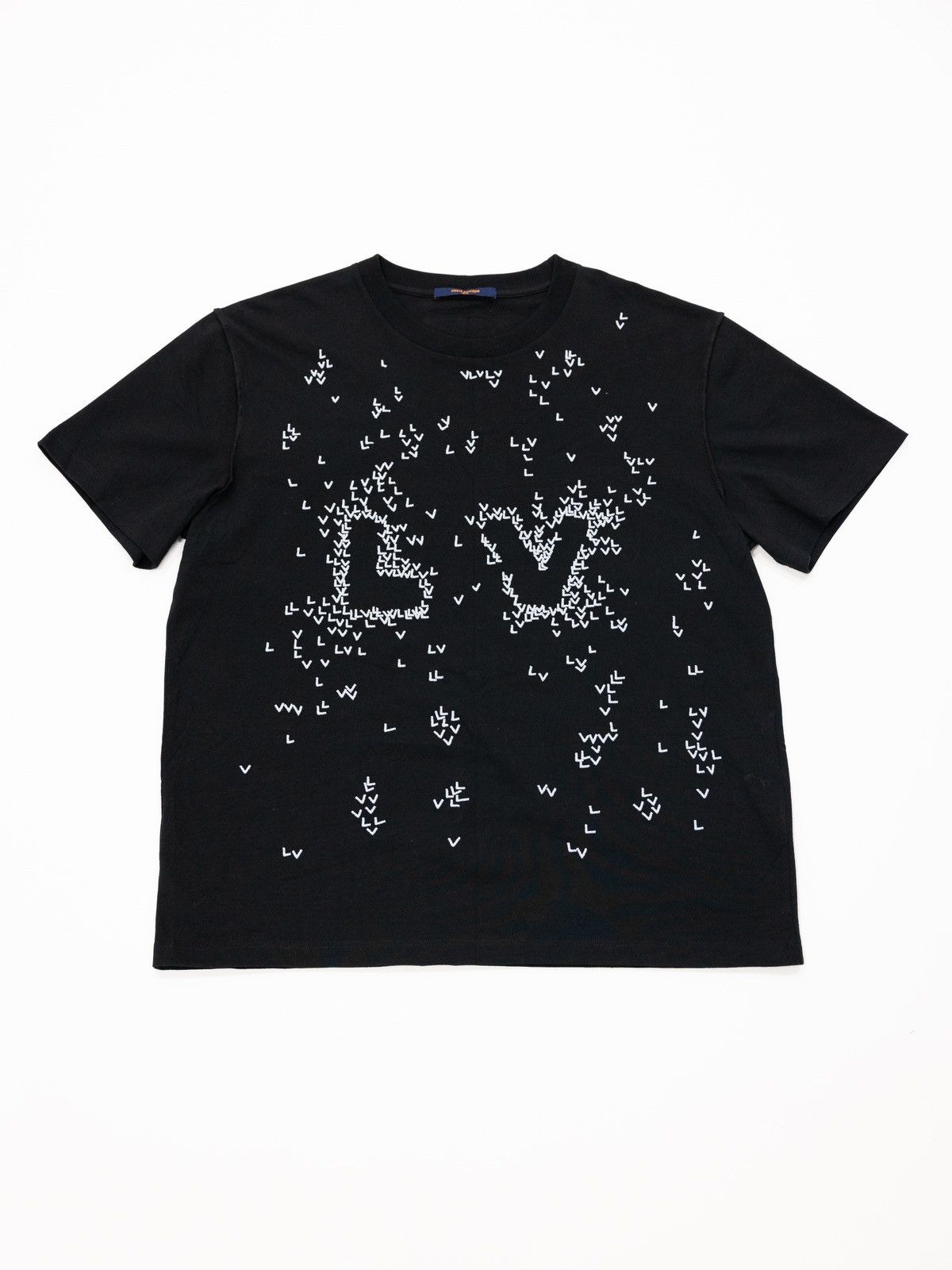 image of Louis Vuitton Spread Embroidery Tee in Black, Men's (Size XL)