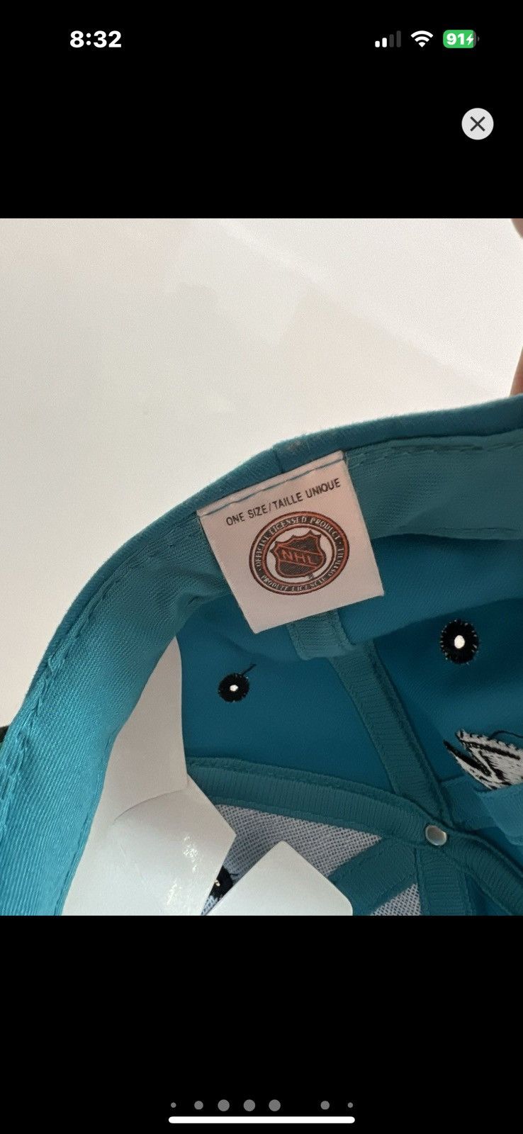 NHL ***FINAL DROP***RARE 90s SAN JOSE SHARKS SCRIPT SNAPBACK O/S Size ONE SIZE - 9 Thumbnail