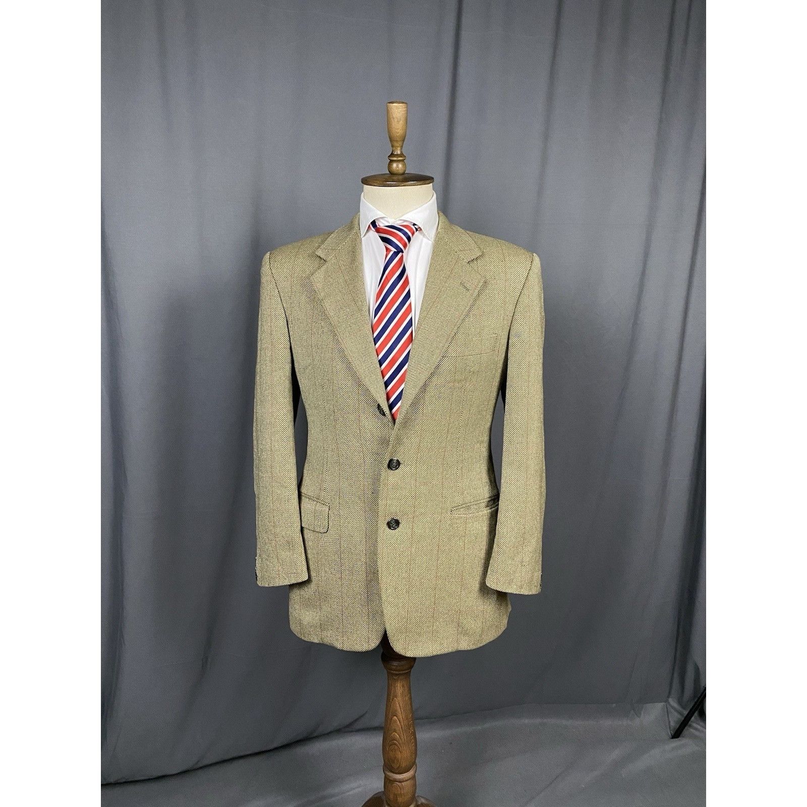 Burberry Burberry Vintage Men's Beige Wool Cashmere Blazer Jacket Siz Size 40R - 1 Thumbnail
