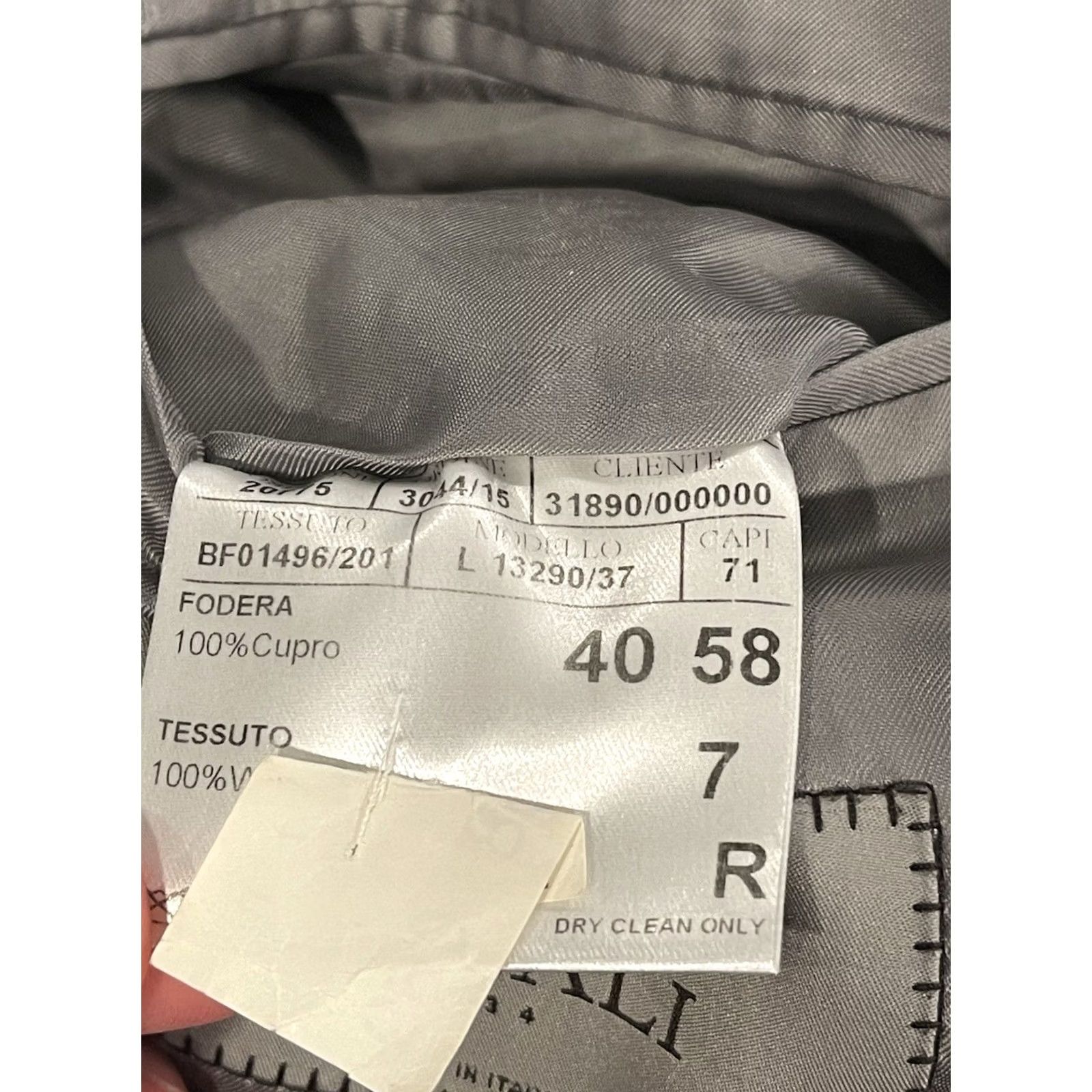Canali VINTAGE Canali Blazer Jacket Men Wool Gray Houndstooth Plaid 2-Button Double-Vented 40R/48EU Italy Size 48R - 6 Thumbnail