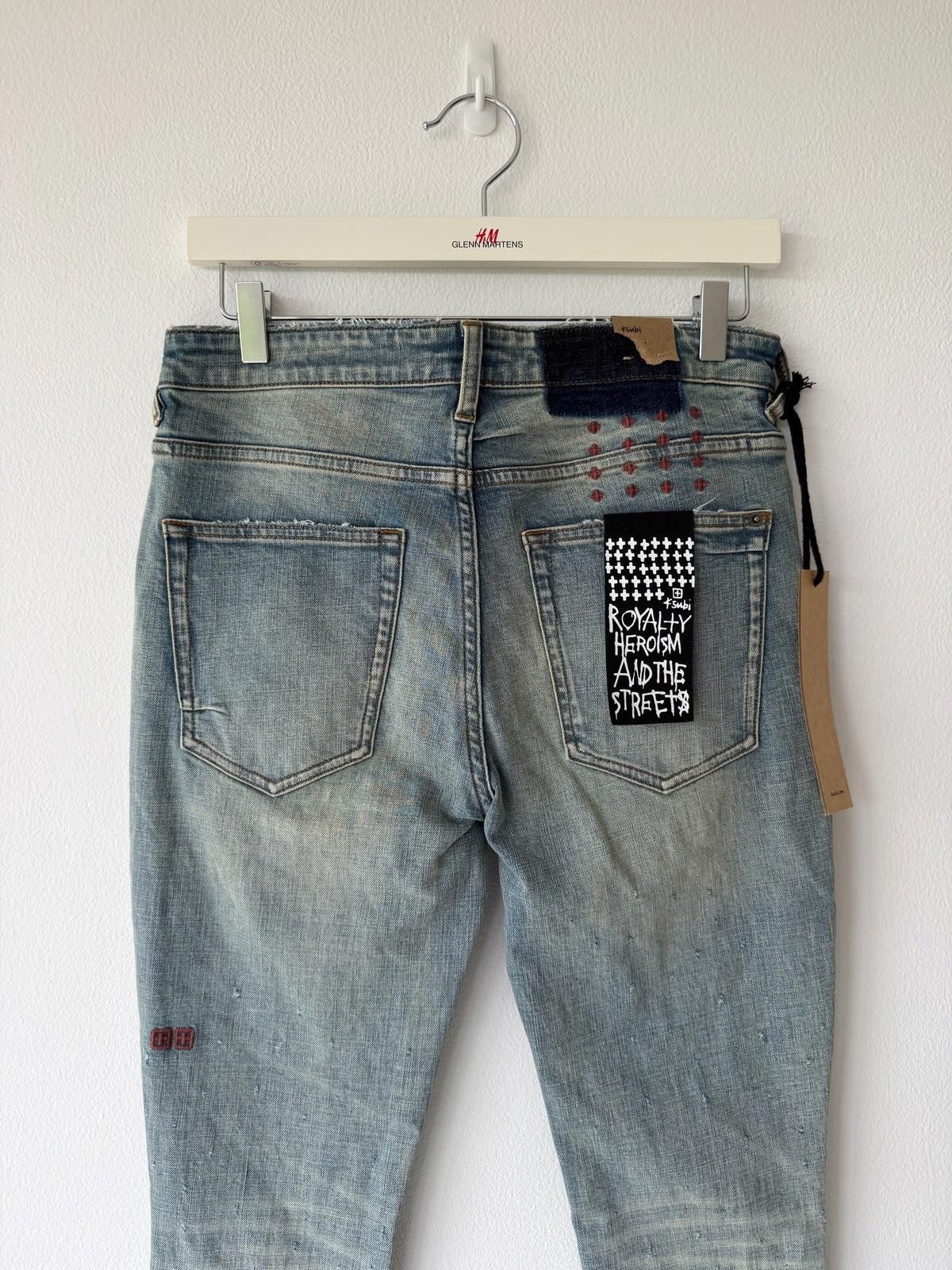 Ksubi new Ksubi mens jeans van winkle splatter distress blue 32 Size US 32 / EU 48 - 6 Thumbnail