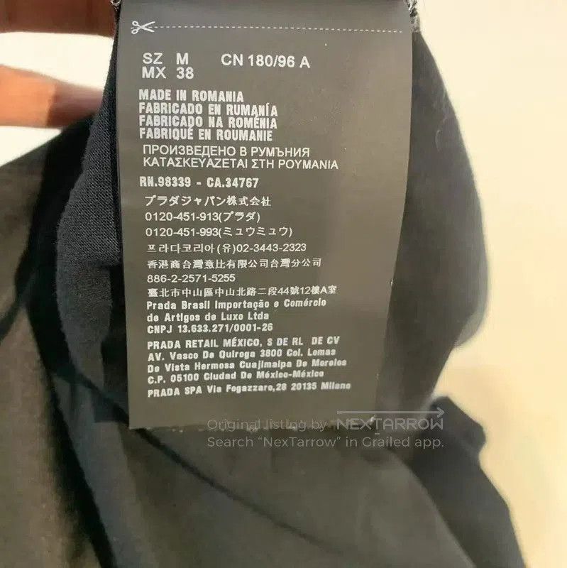 Prada Prada Black Cotton T-Shirt for Men. Size US M / EU 48-50 / 2 - 5 Thumbnail