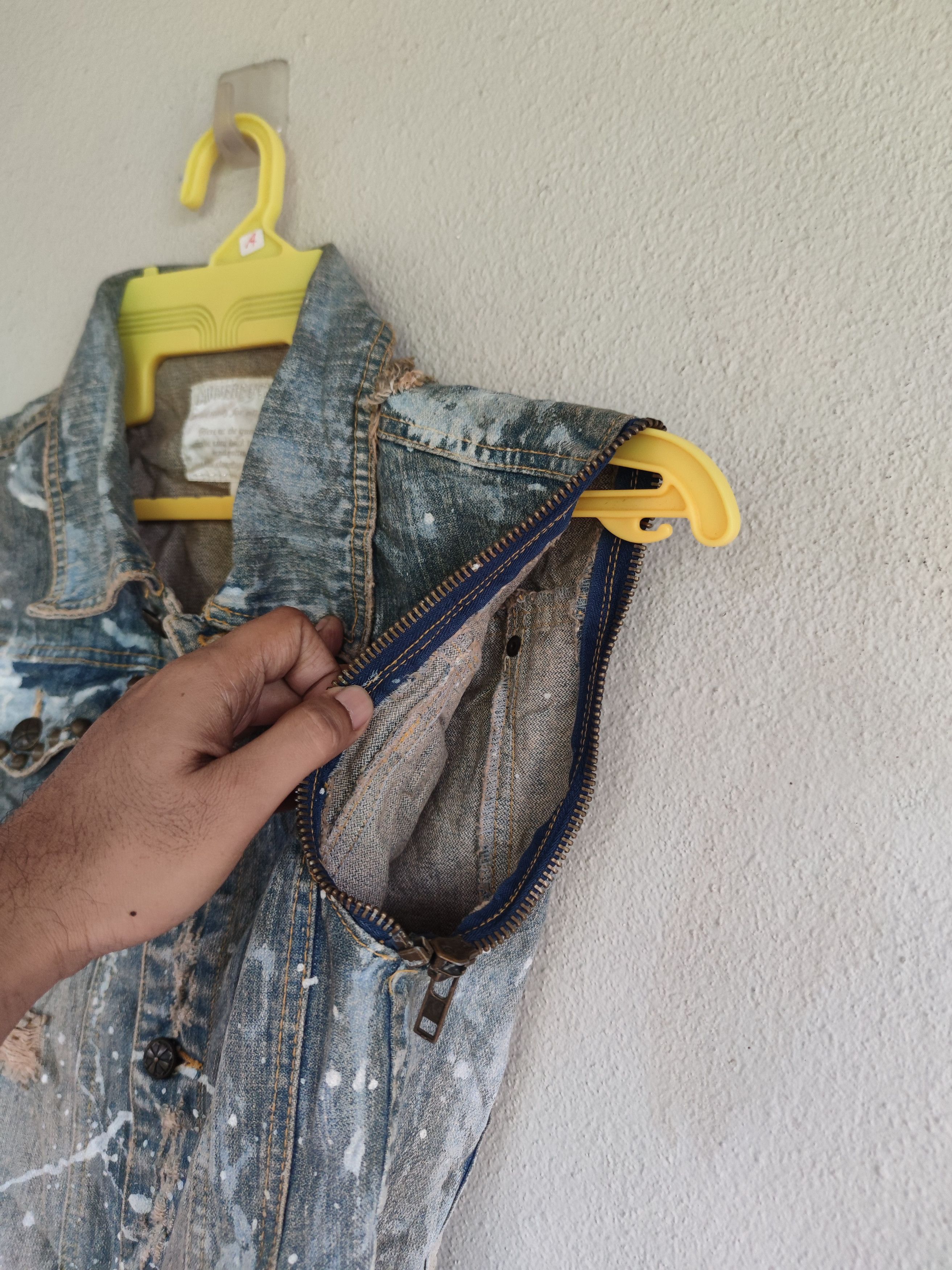 If Six Was Nine Clonedevgru Distressed Design Denim Vest Size US L / EU 52-54 / 3 - 8 Thumbnail