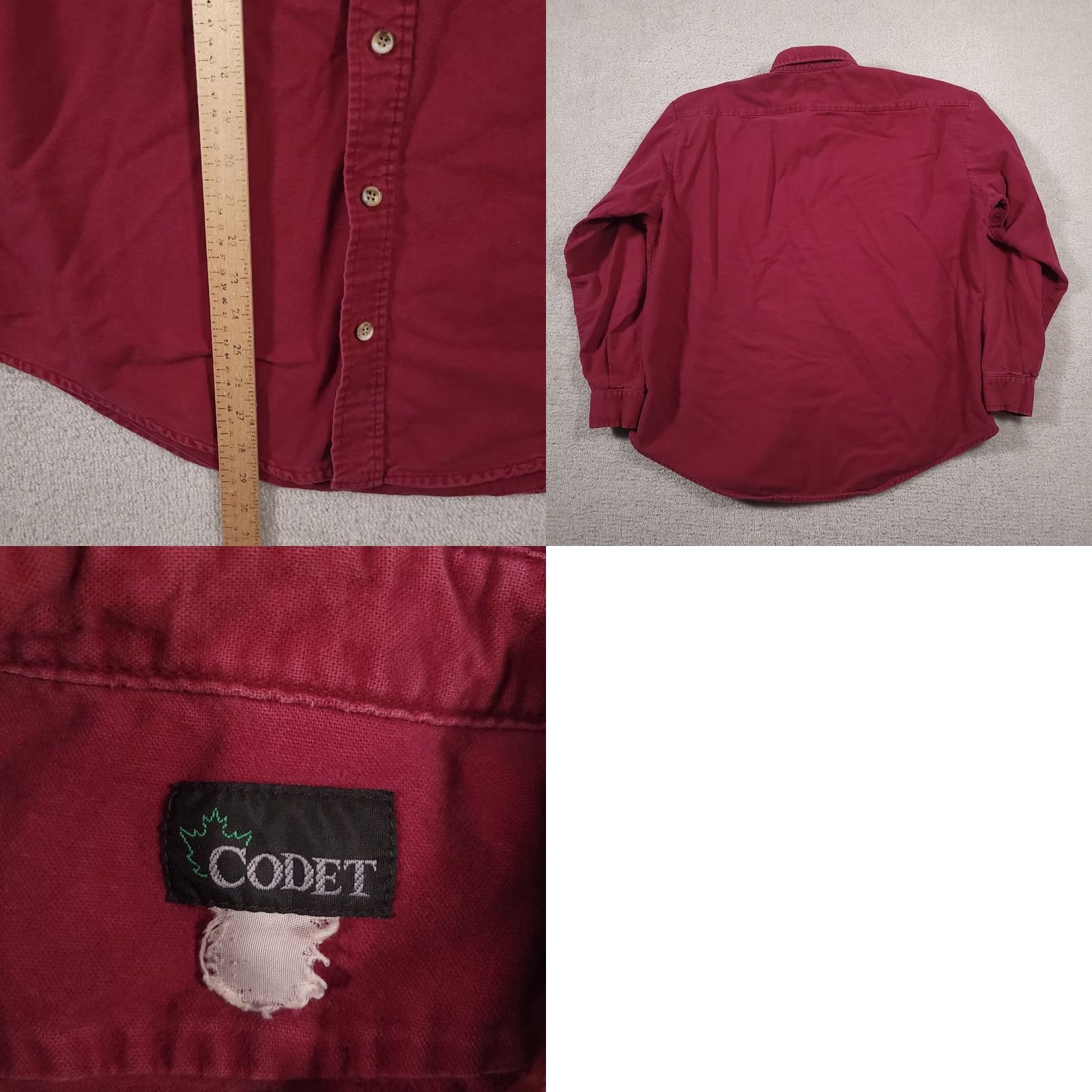 Vintage VINTAGE Codet Button Up Heavy Work Shirt Mens 2XL Burgundy Outdoors Fall Winter Steel/Red Shirt Mens 2XL Size US XXL / EU 58 / 5 - 8 Thumbnail