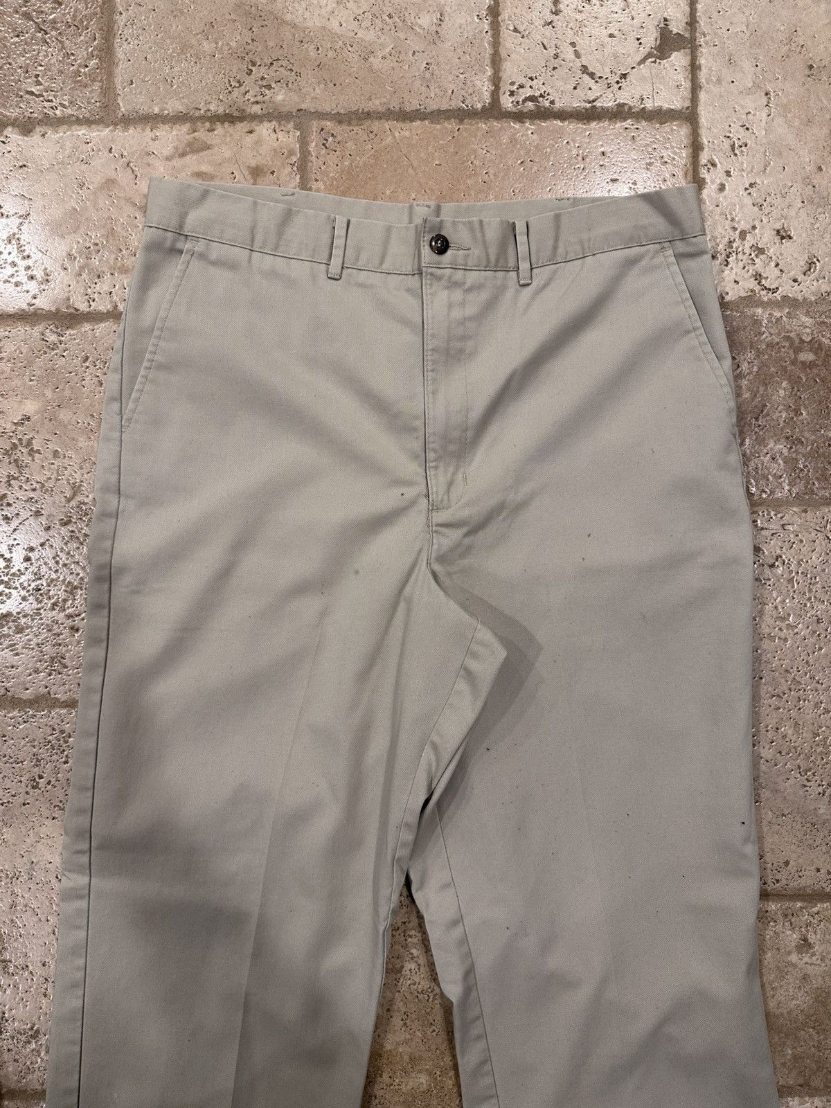 David Taylor × Vintage Vintage David Taylor Khaki Tan Classic Dress Pants Size US 36 / EU 52 - 3 Thumbnail