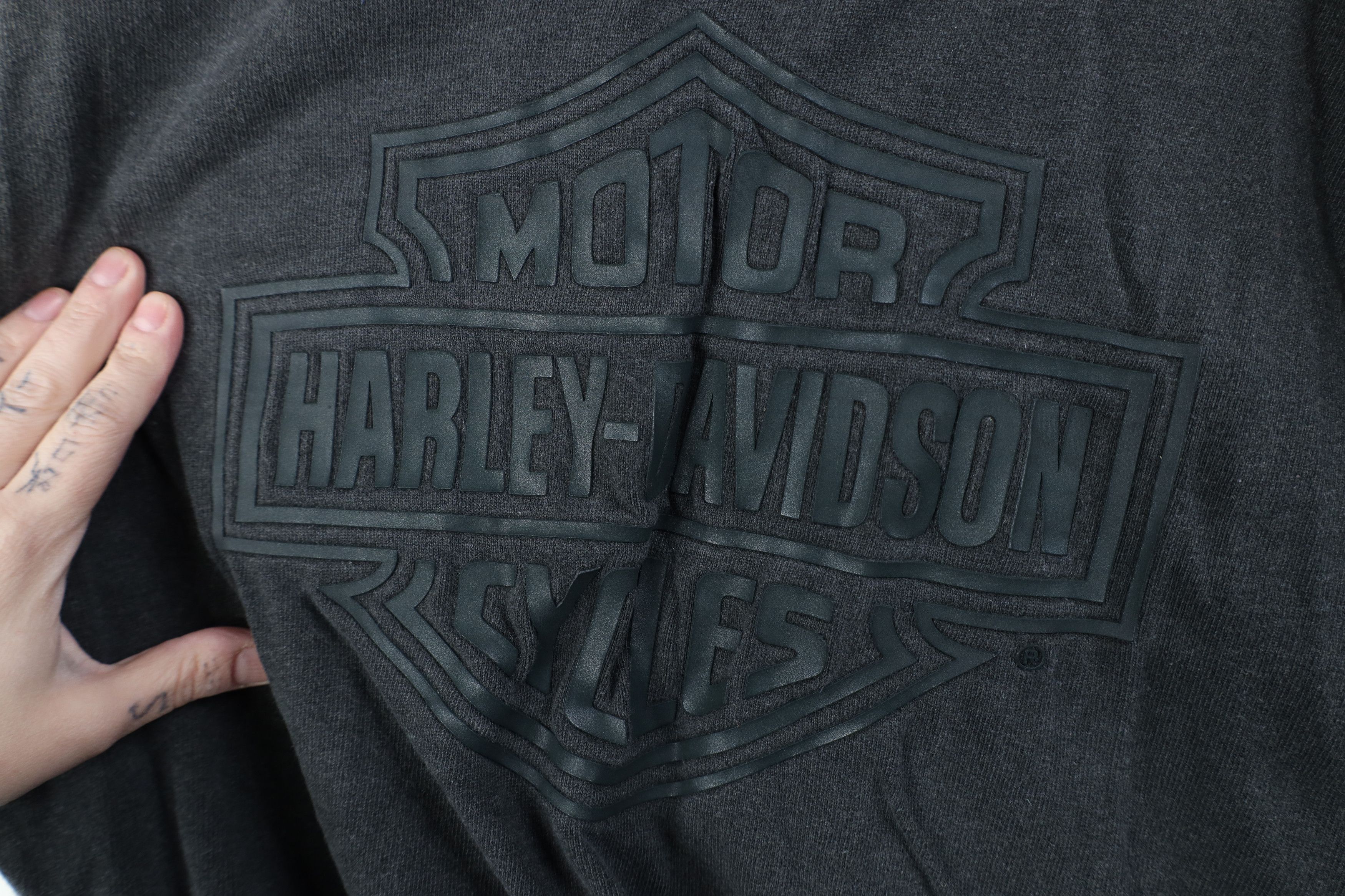 Harley Davidson Vintage 90s Harley Davidson Heavy Knit Long Sleeve T-Shirt Size US L / EU 52-54 / 3 - 12 Thumbnail