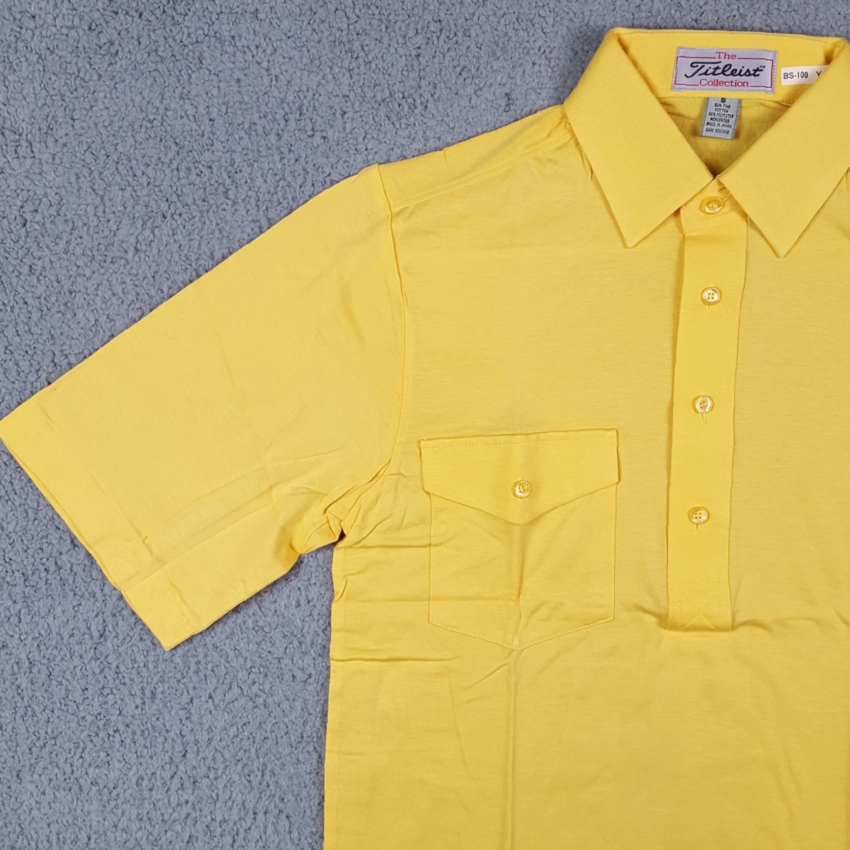 Titleist VINTAGE Titleist Polo Shirt Men's Small Yellow 90s Preppy Athletic Collared Short Sleeve Cotton Blend Golf Size US S / EU 44-46 / 1 - 3 Thumbnail