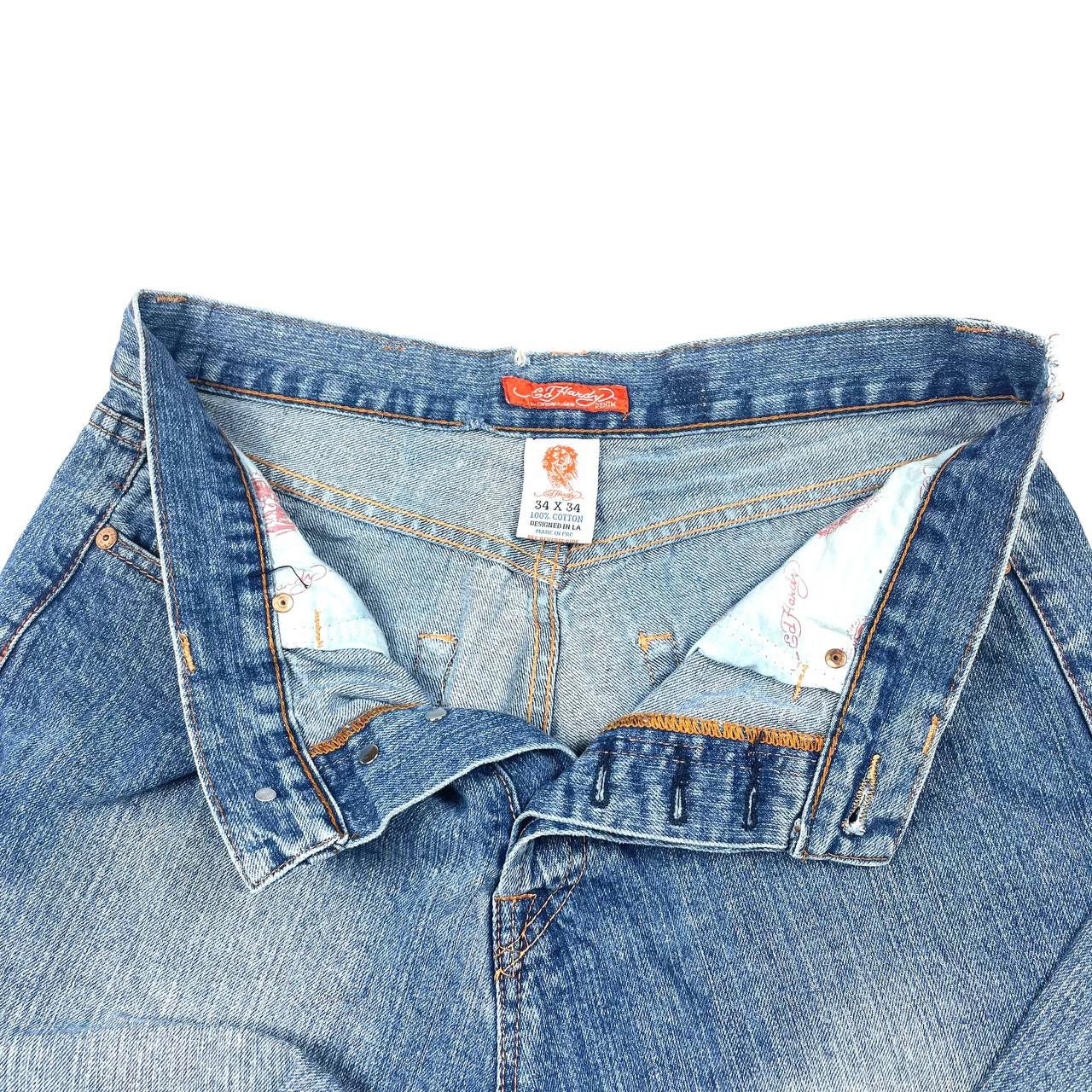Ed Hardy Crazy Rare Ed Hardy Avant Garde Denim Jeans Size: 32 - 33 Size US 33 - 7 Thumbnail