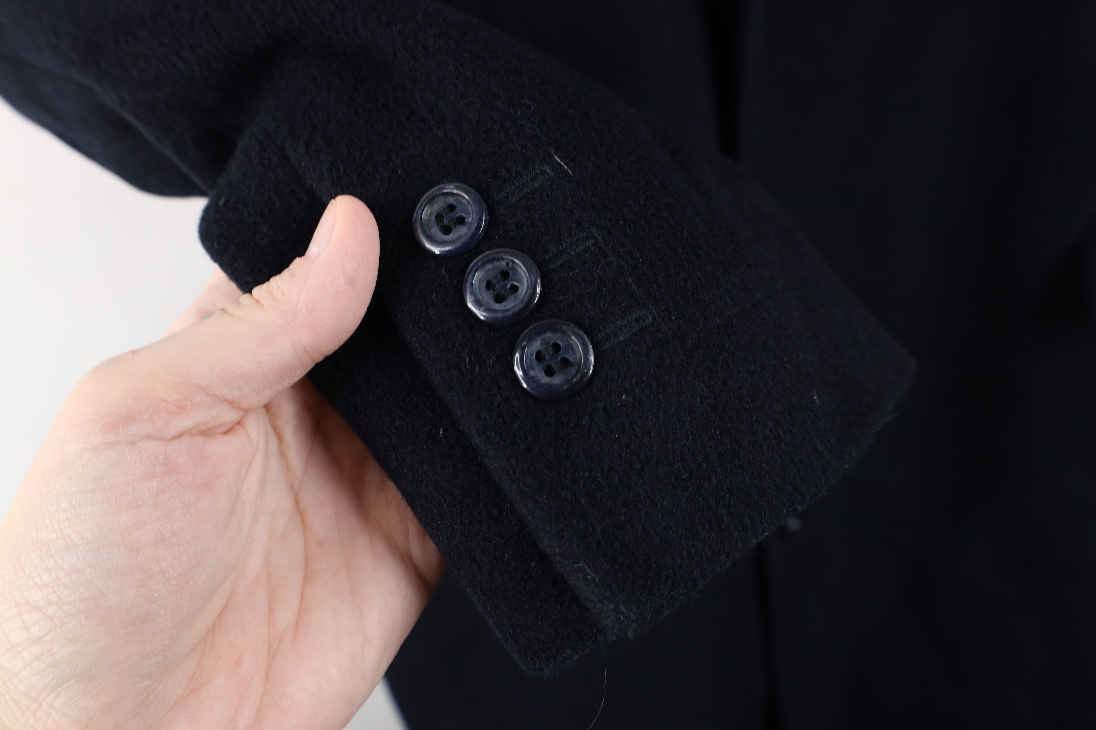 Vintage Vintage 70s Streetwear Winter Overcoat Jacket Navy Blue Size US XL / EU 56 / 4 - 4 Thumbnail