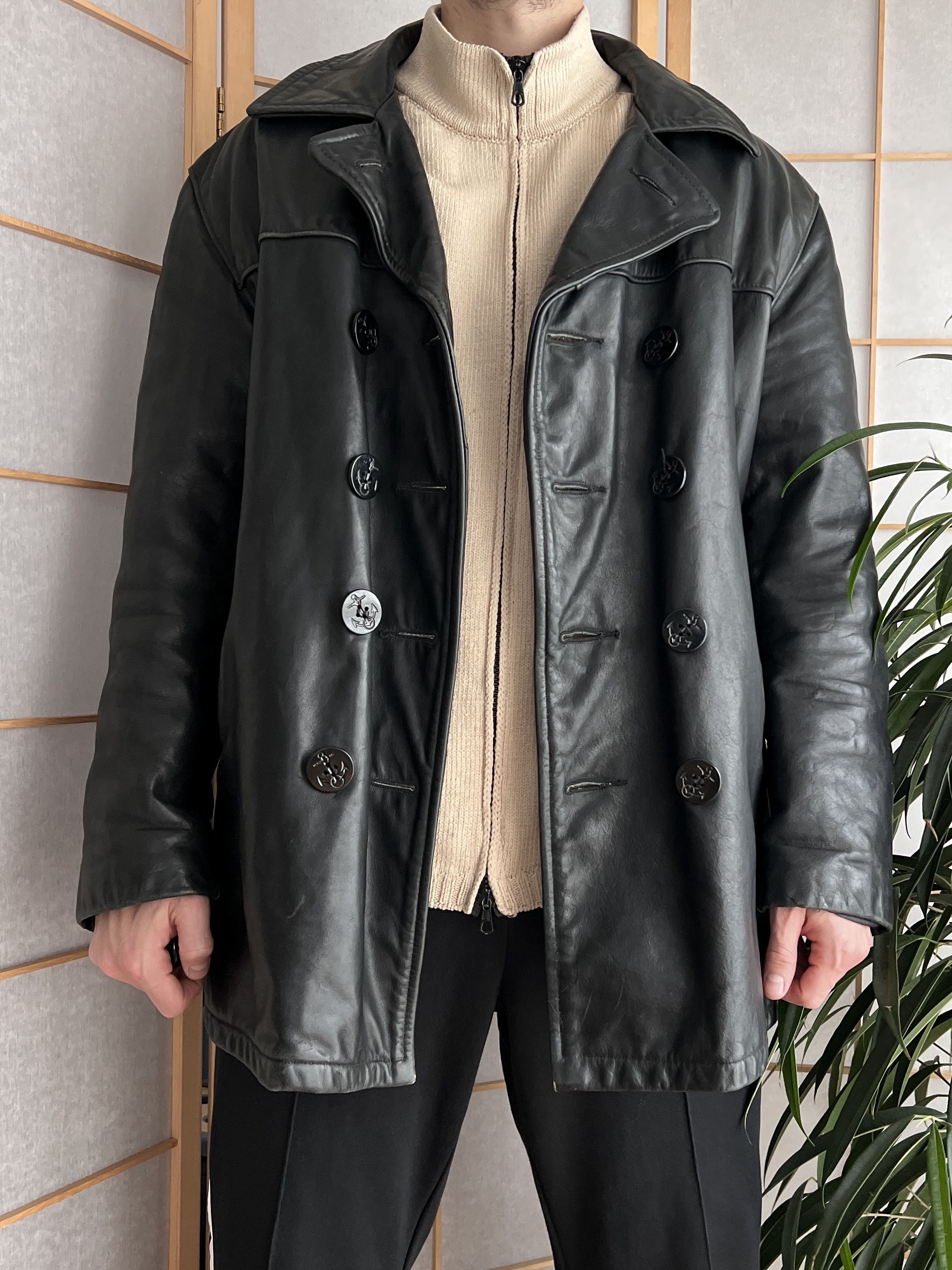 Schott Schott USA 740N PEA Jacket vintage 80s Leather rare coat Size US M / EU 48-50 / 2 - 10 Thumbnail