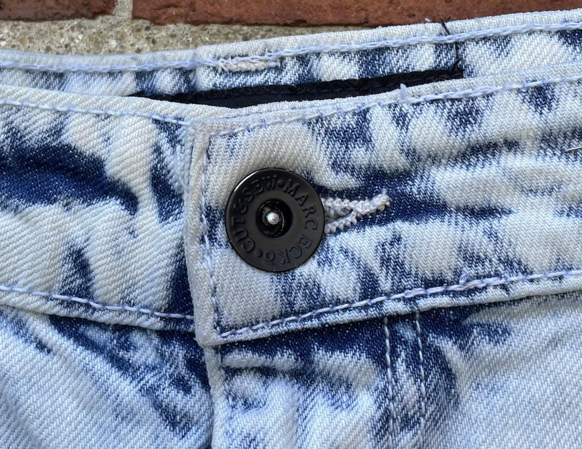 Marc Ecko Marc Ecko Cut & Sew Light Blue Acid Wash Moto Denim Jeans Size US 38 / EU 54 - 5 Thumbnail
