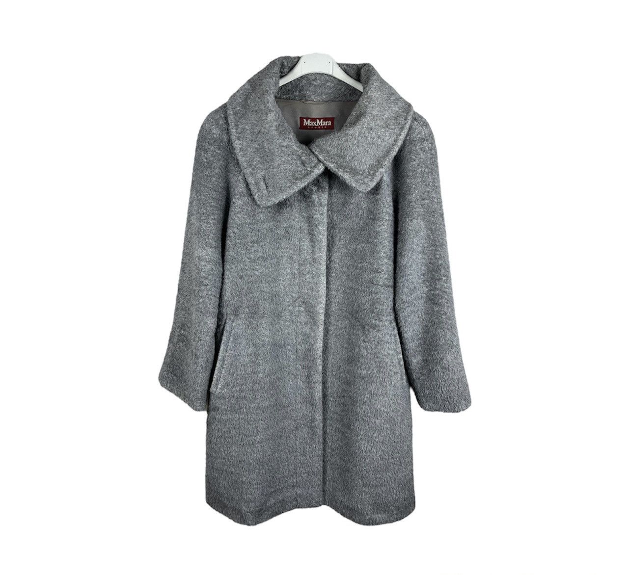 Designer × Max Mara Max Mara Studio alpaca wool coat fuzzy hairy Size M / US 6-8 / IT 42-44 - 1 Thumbnail