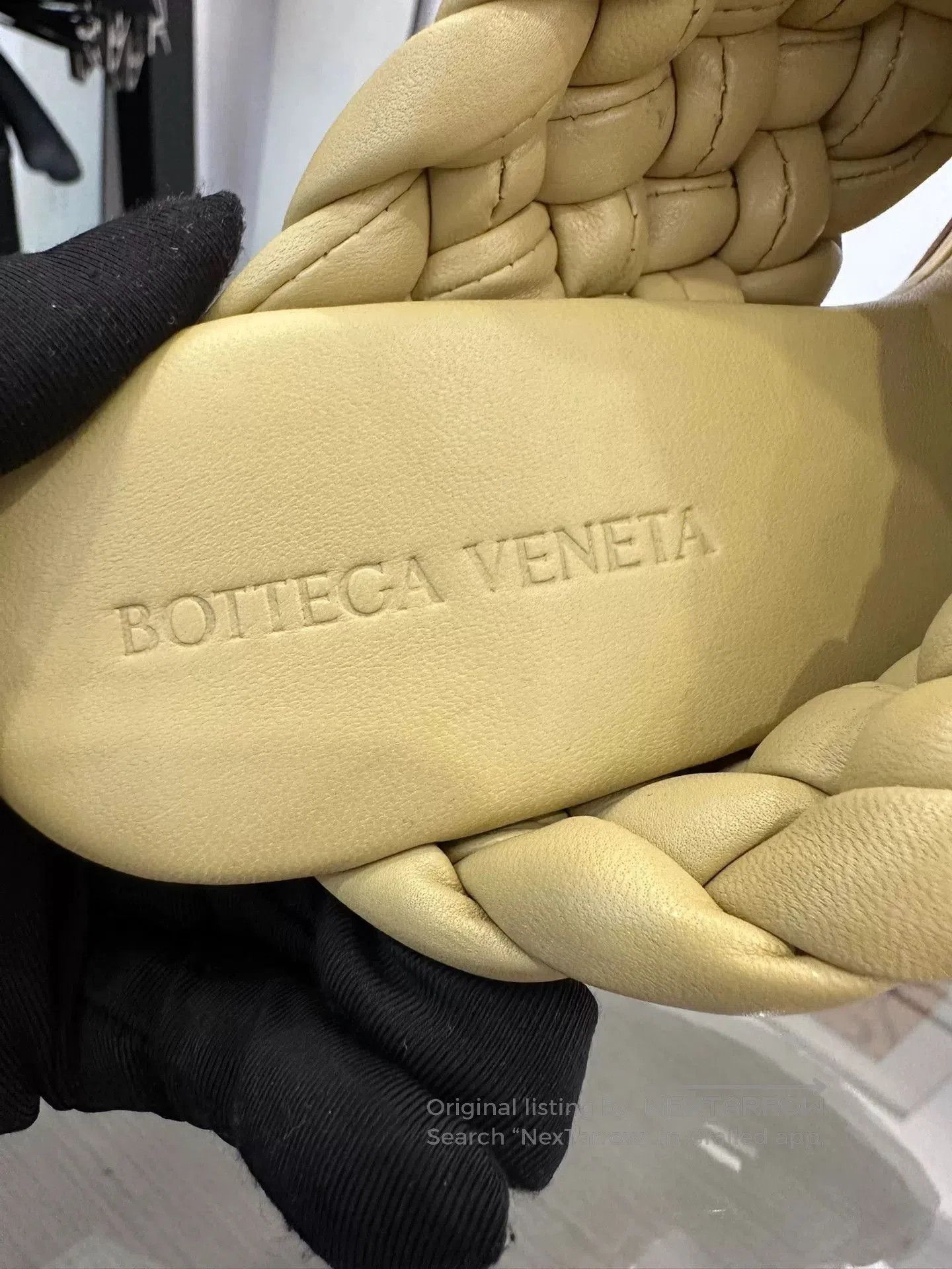 Bottega Veneta BV Yellow Braided High-Heel Slippers. Size US 6 / IT 36 - 9 Thumbnail