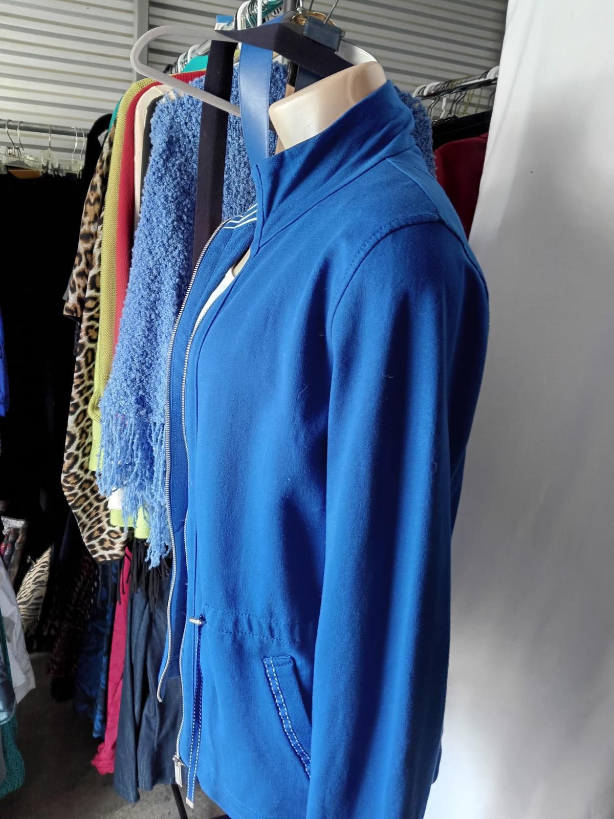 Jones New York Jones New York Signature Blue Zip-Up Jacket Size M / US 6-8 / IT 42-44 - 2 Thumbnail