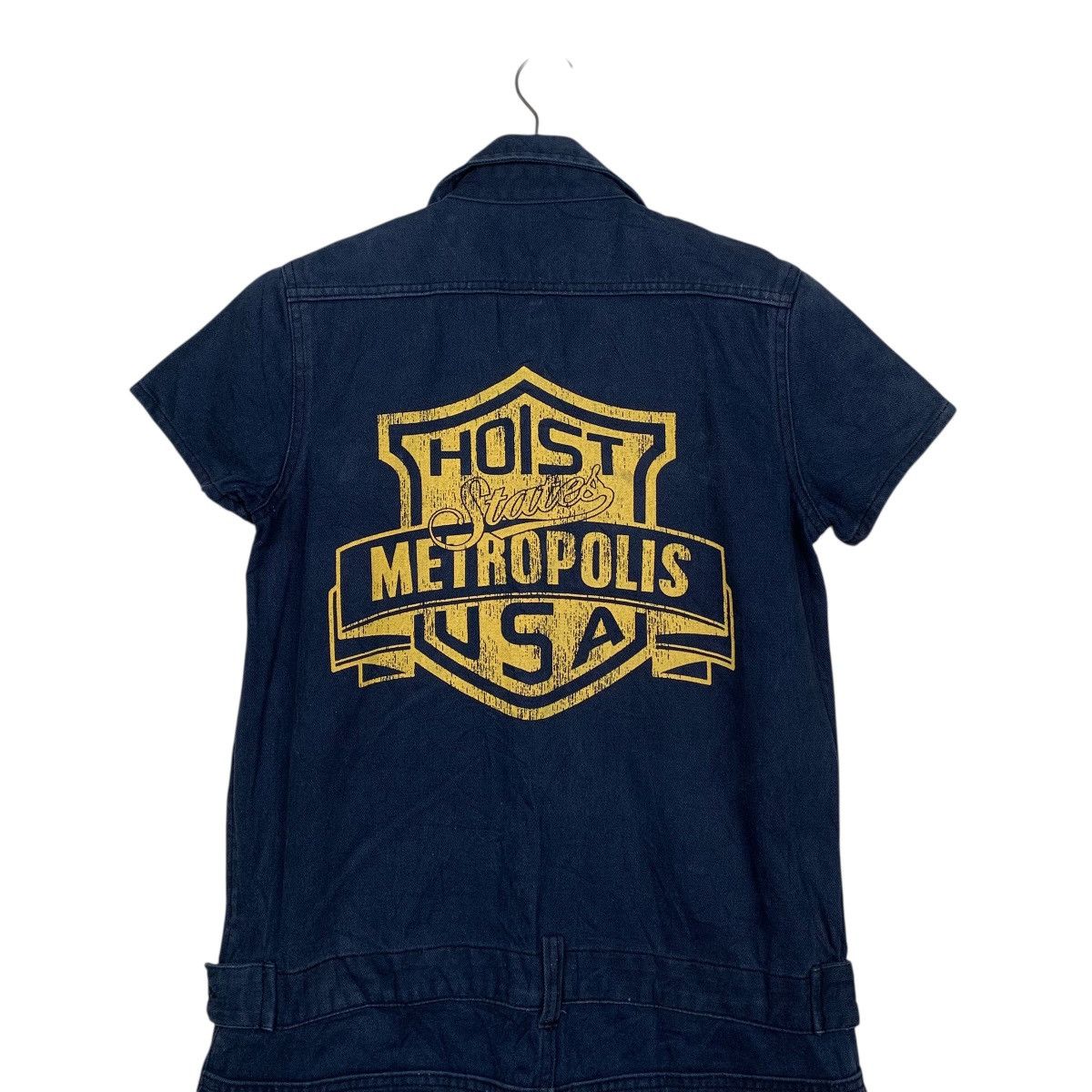Japanese Brand Moon Blue Hoist Metropolis USA Jumpsuit Size 32" / US 10 / IT 46 - 9 Thumbnail