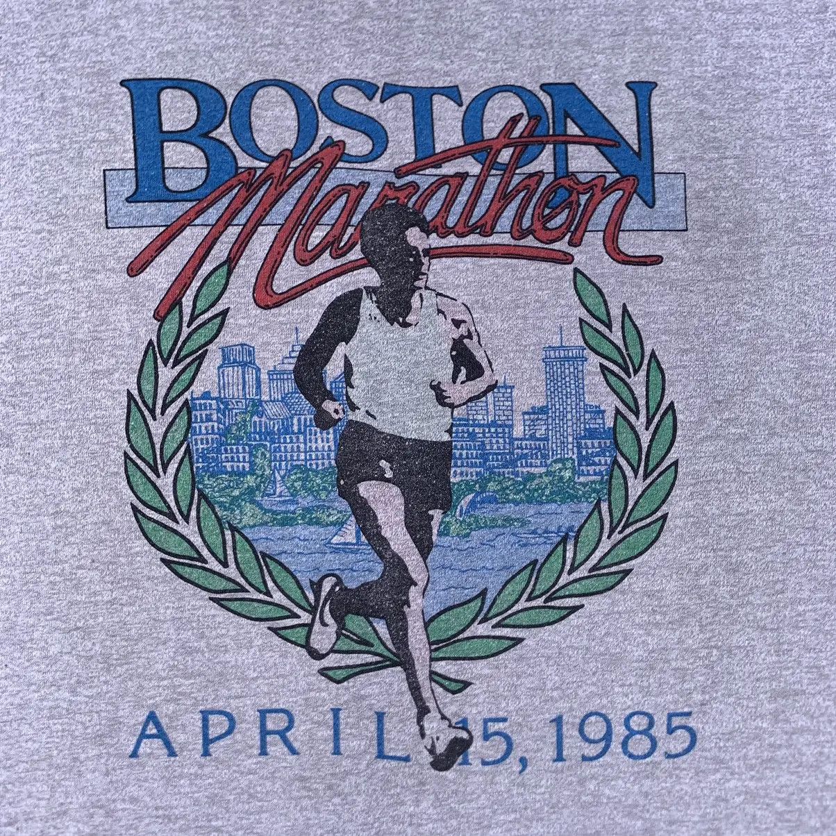 Vintage 80s Boston Marathon Paper Thin Tshirt April 15 1985