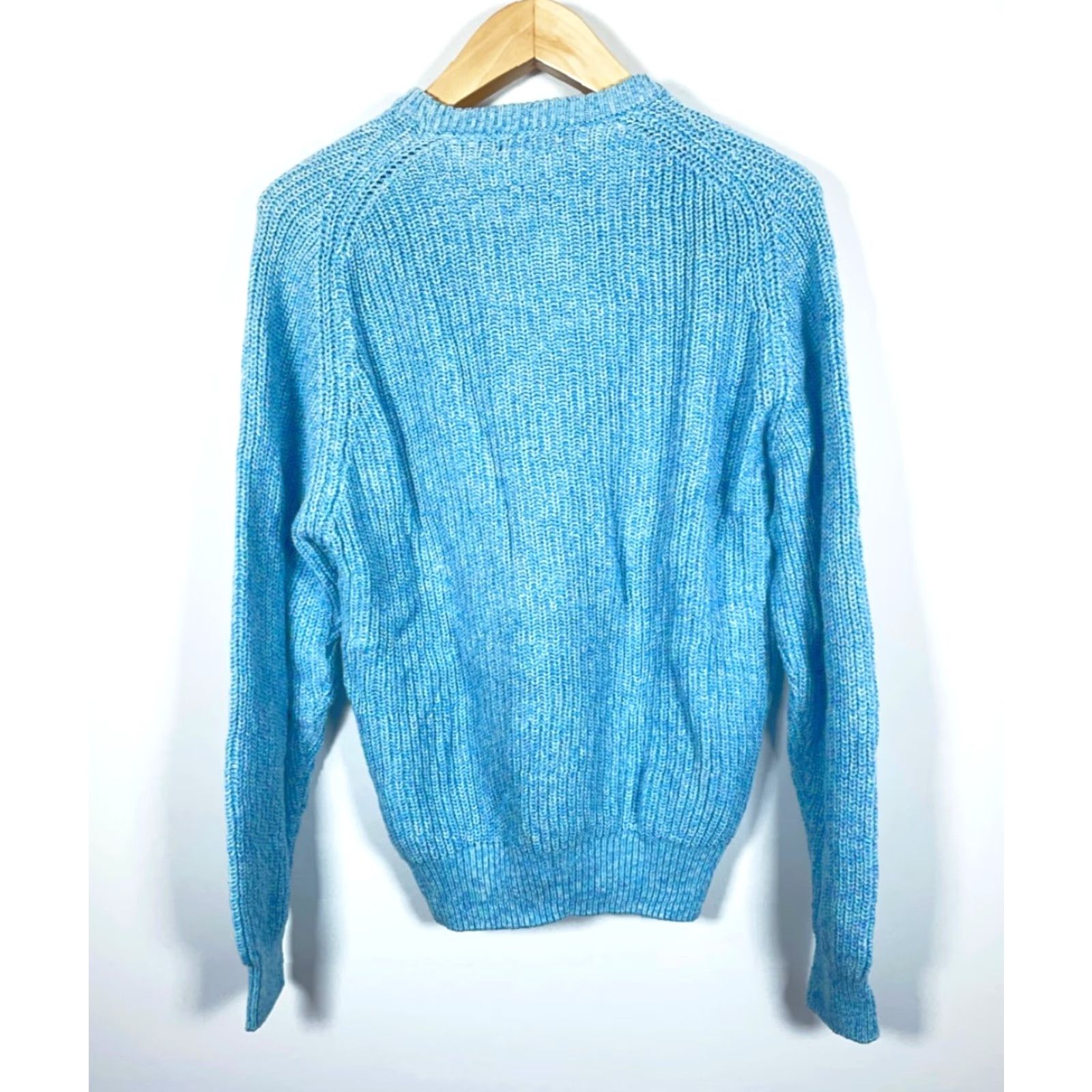 Lord & Taylor VINTAGE LORD & TAYLOR Sweater Mens XL Blue Cotton Chunky Knit Crew Neck Pullover 90s Casual Size US XL / EU 56 / 4 - 2 Thumbnail