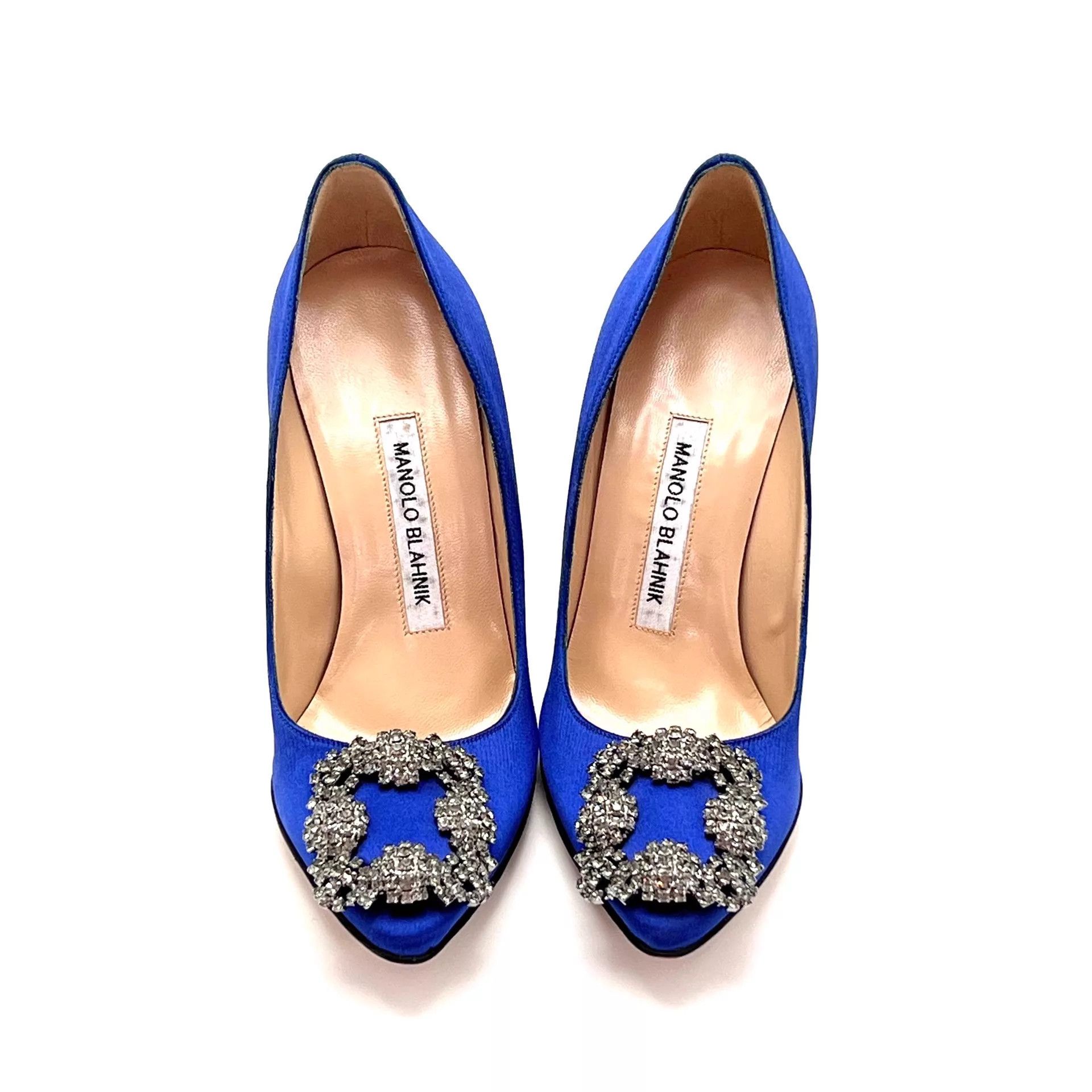 Manolo Blahnik Manolo Blahnik Satin Crystal Buckle Pumps 35 Size US 4.5 / IT 34.5 - 5 Thumbnail
