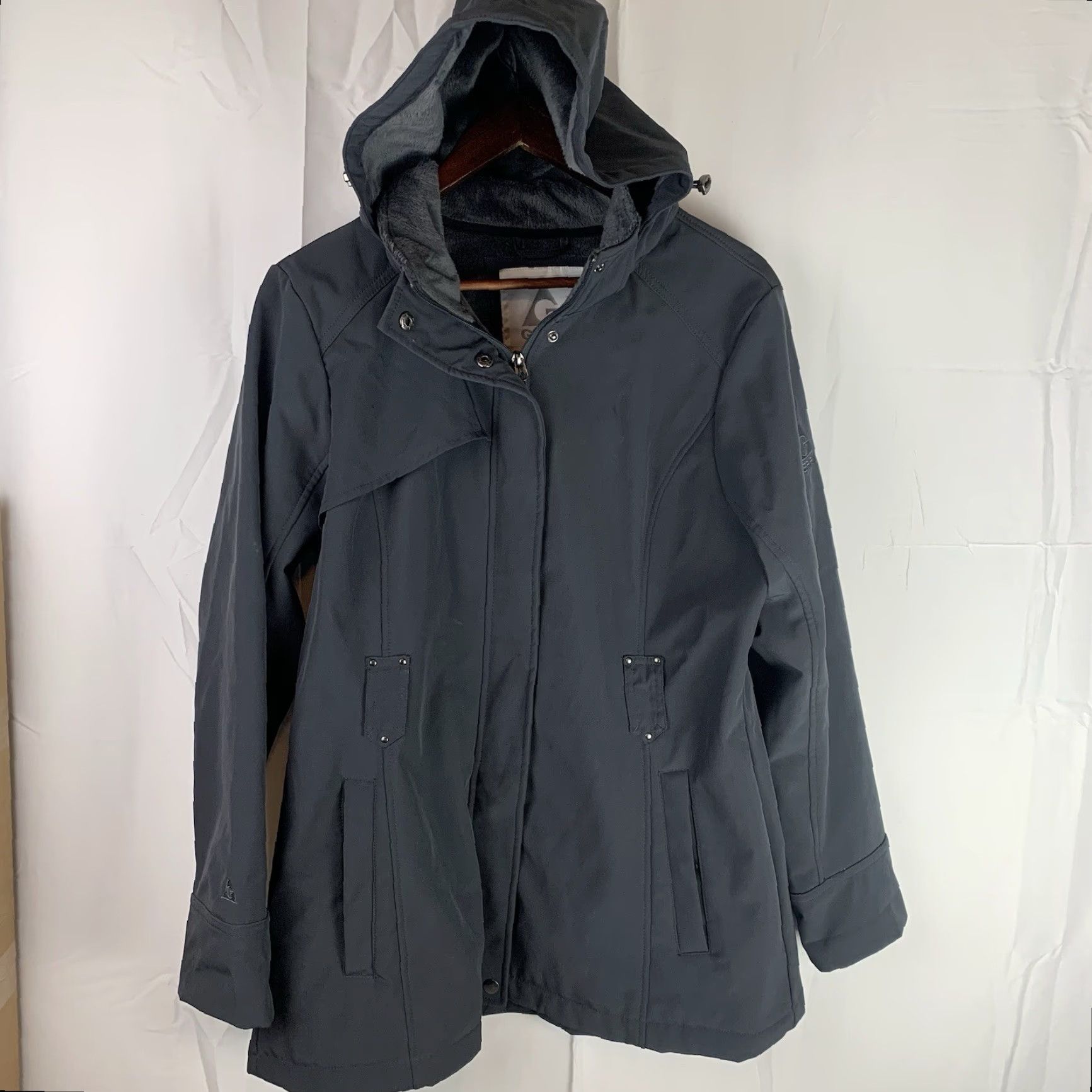 Vintage GERRY Woman’s Gray Full Zip Coat Jacket Special Edition Large Removable Hood Jacket Women L Gray Hooded Outdoor Classic Shell Basic Size L / US 10 / IT 46 - 2 Thumbnail